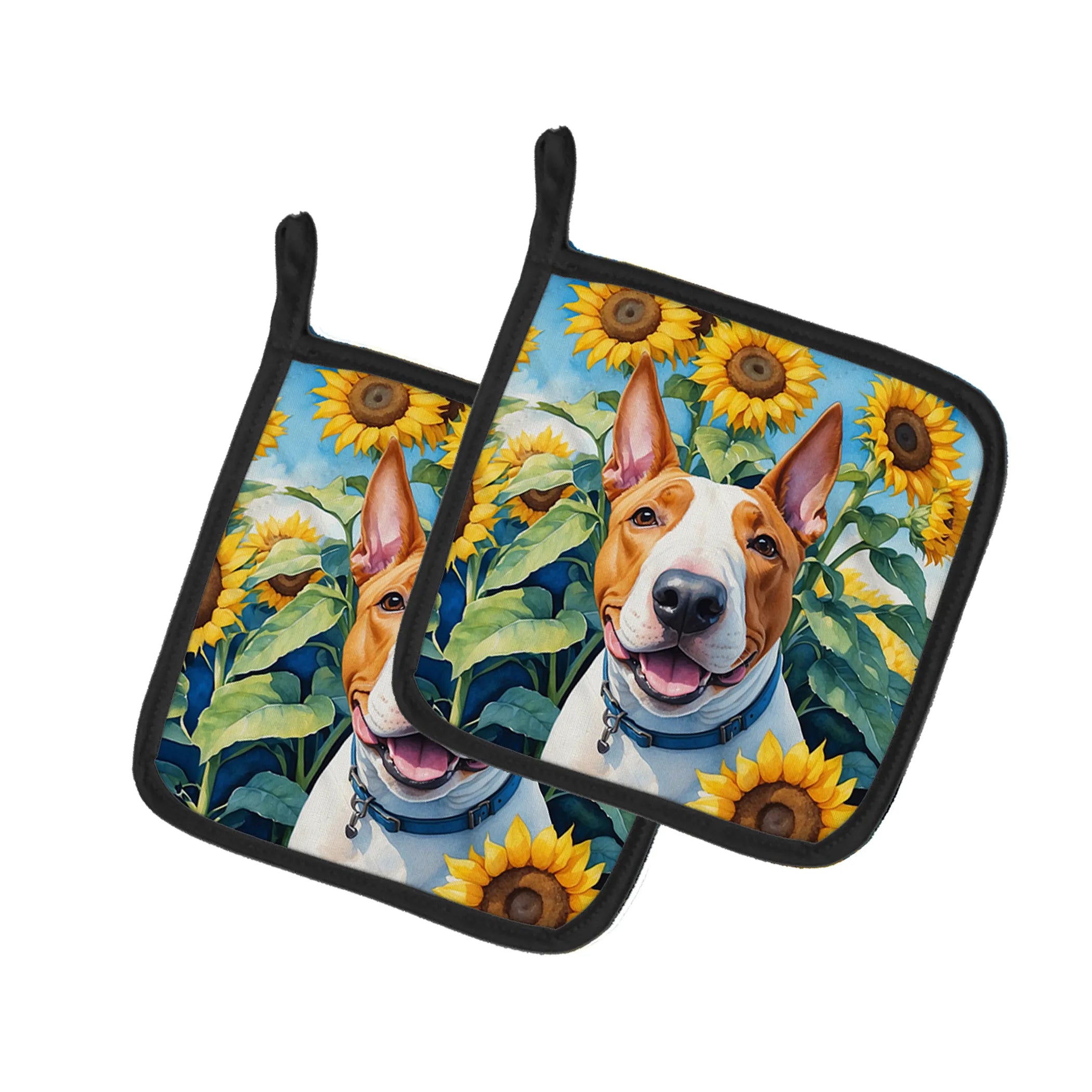 In Sunflowers Pair of Pot Holders - Size: 7.5HX7.5W | Pack Of: 1 | Collection name: In sunflowers