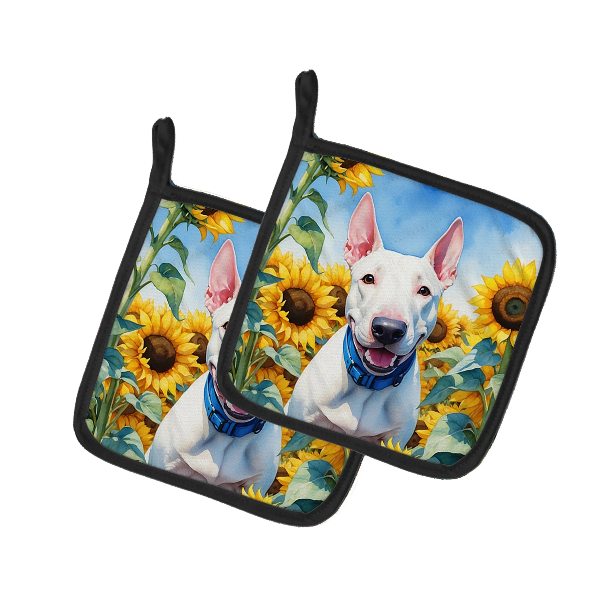 In Sunflowers Pair of Pot Holders - Size: 7.5HX7.5W | Pack Of: 1 | Collection name: In sunflowers