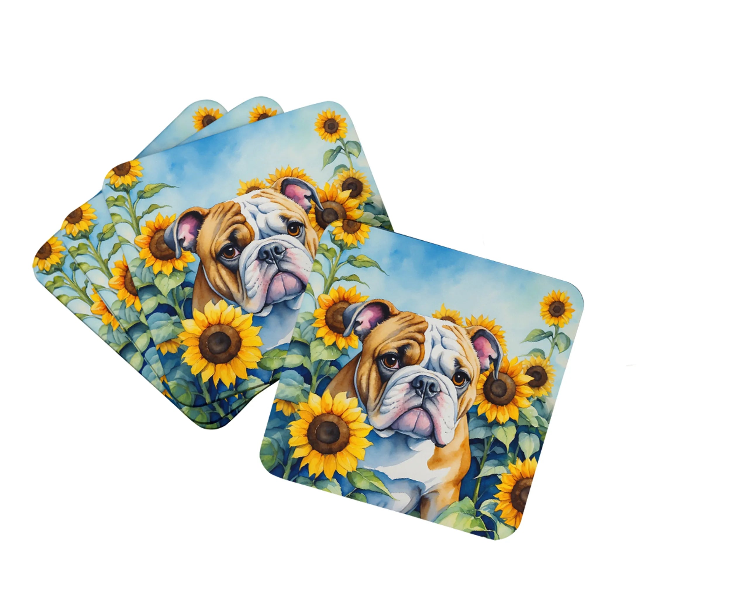 In Sunflowers Foam Coasters - Size: 3.5 | Pack Of: 1 | Collection name: In sunflowers