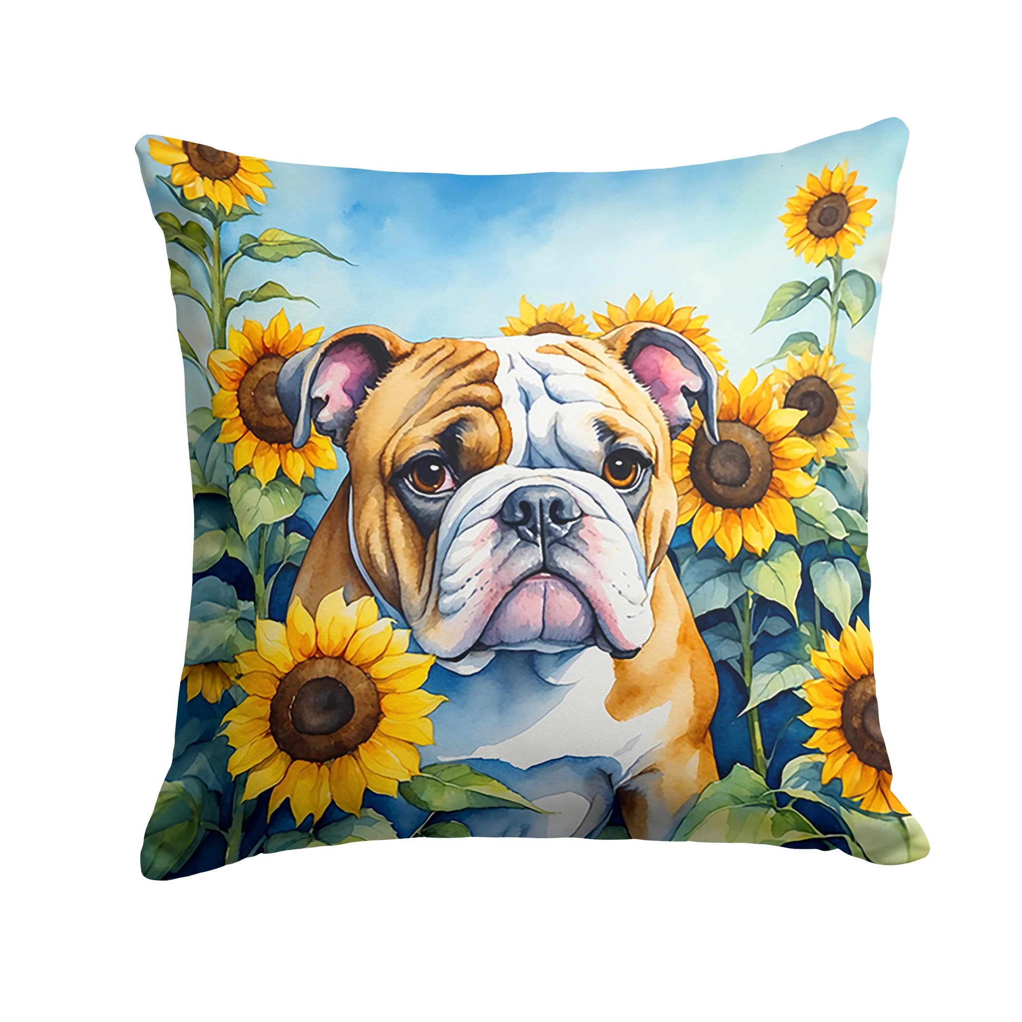 In Sunflowers Throw Pillow - Size: 14HX14W | Pack Of: 1 | Collection name: In sunflowers
