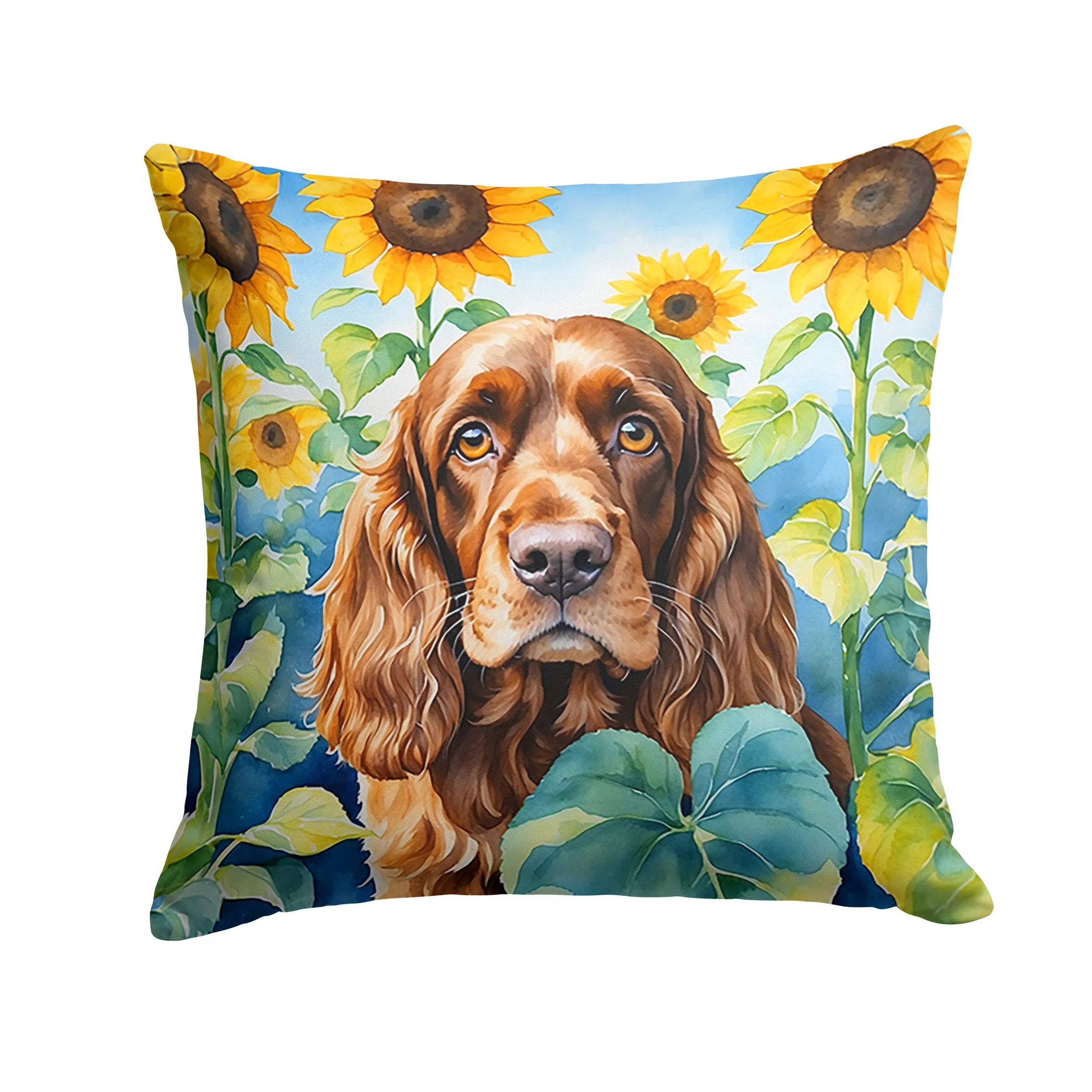 In Sunflowers Throw Pillow - Size: 14HX14W | Pack Of: 1 | Collection name: In sunflowers
