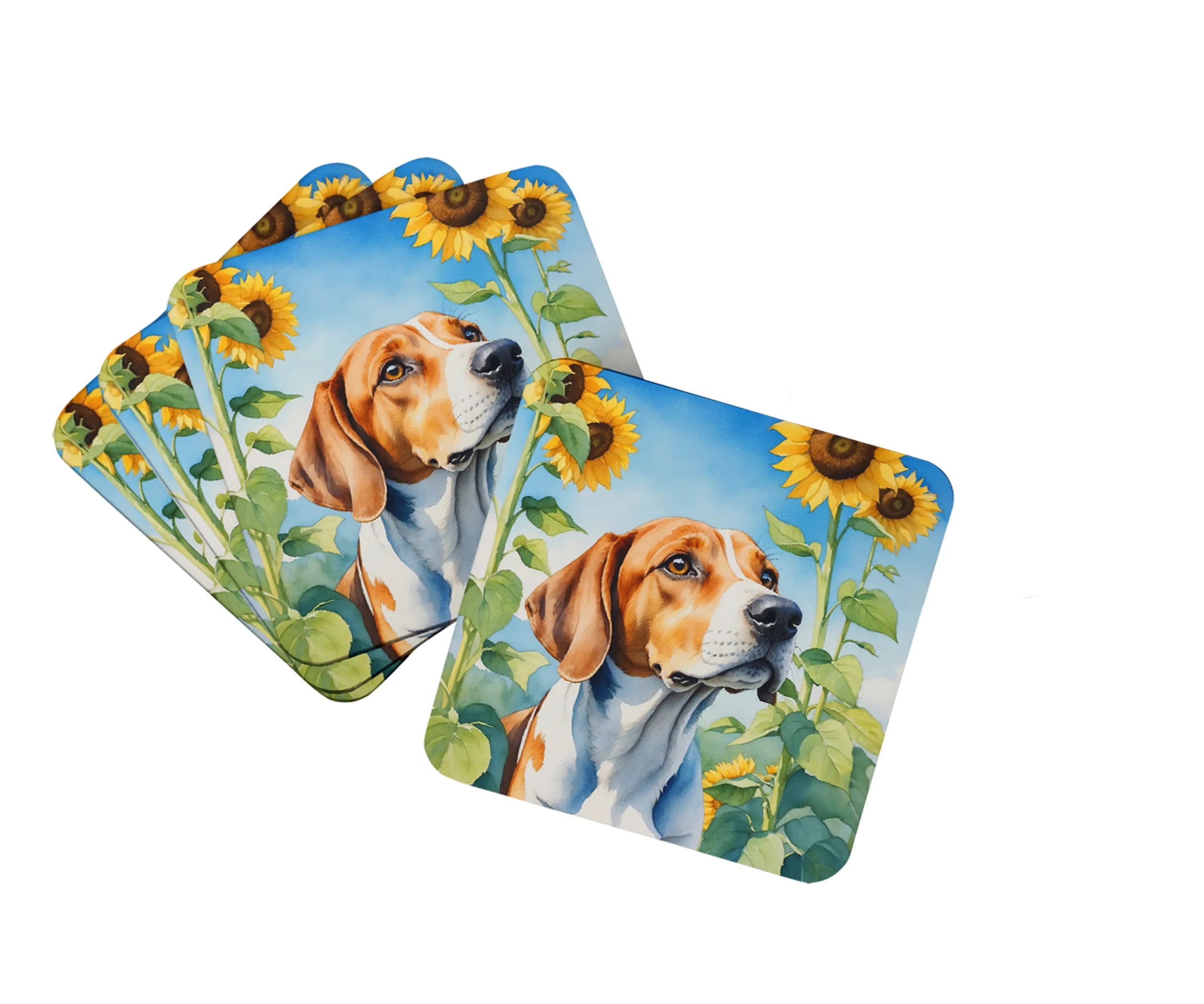 In Sunflowers Foam Coasters - Size: 3.5 | Pack Of: 1 | Collection name: In sunflowers