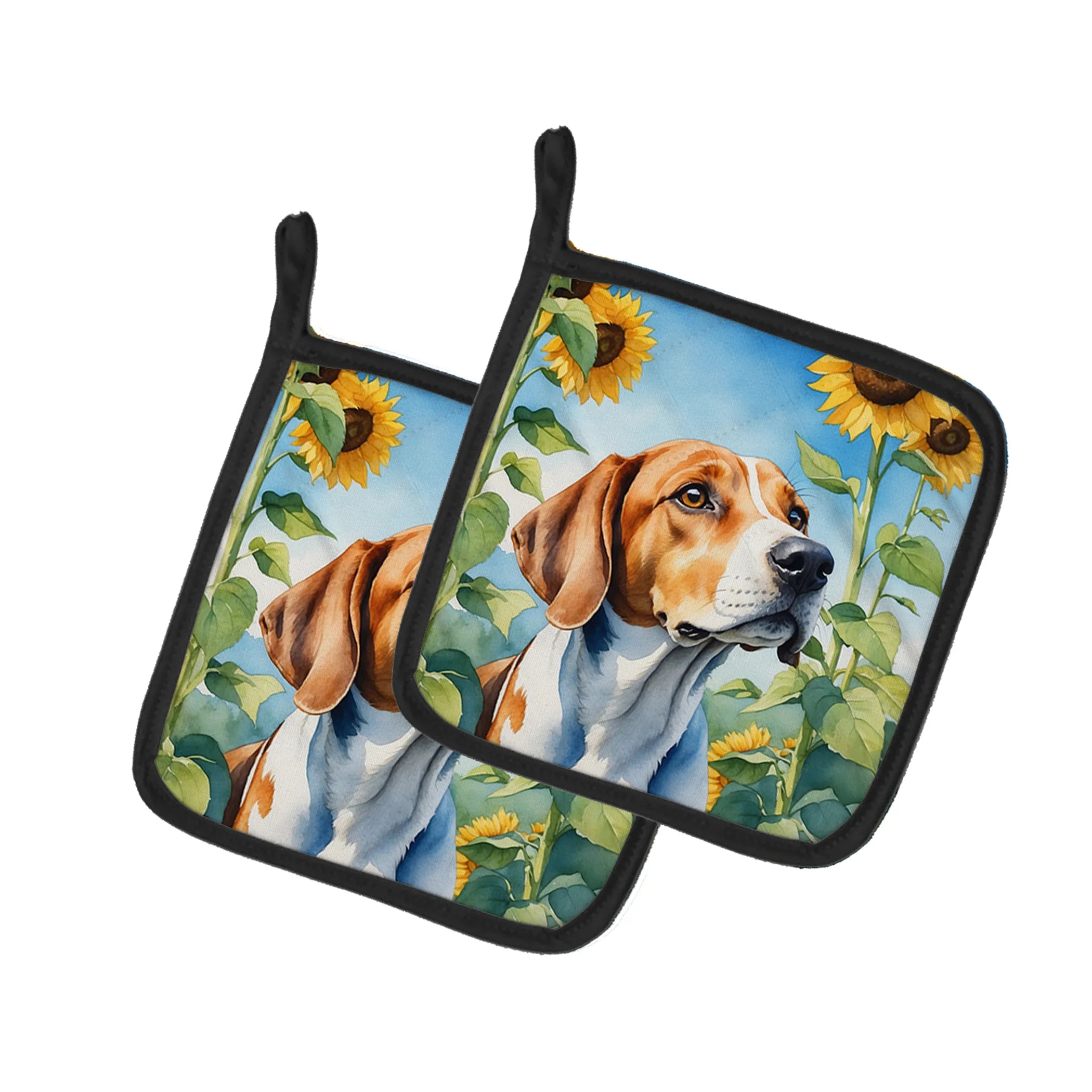 In Sunflowers Pair of Pot Holders - Size: 7.5HX7.5W | Pack Of: 1 | Collection name: In sunflowers