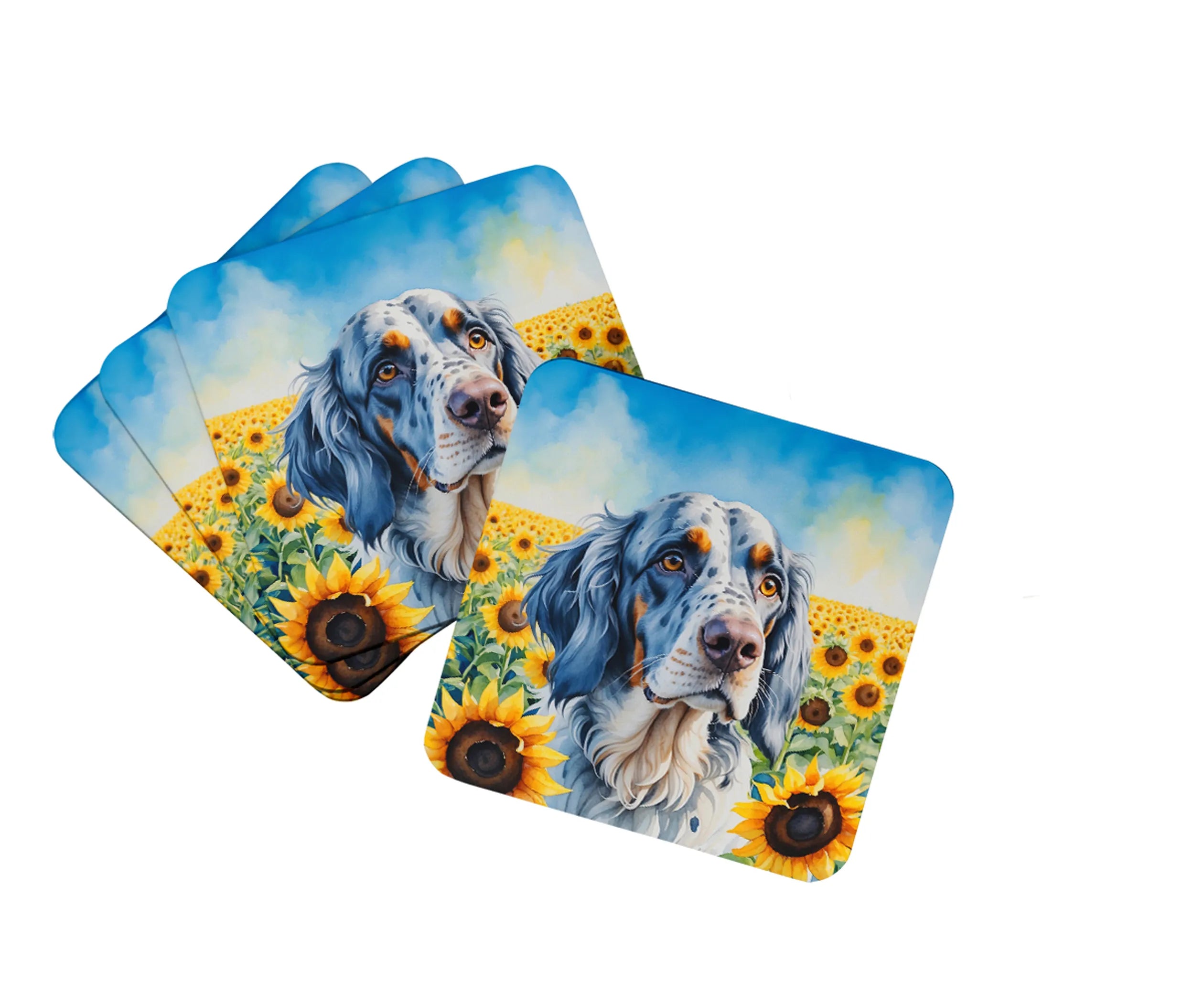 In Sunflowers Foam Coasters - Size: 3.5 | Pack Of: 1 | Collection name: In sunflowers