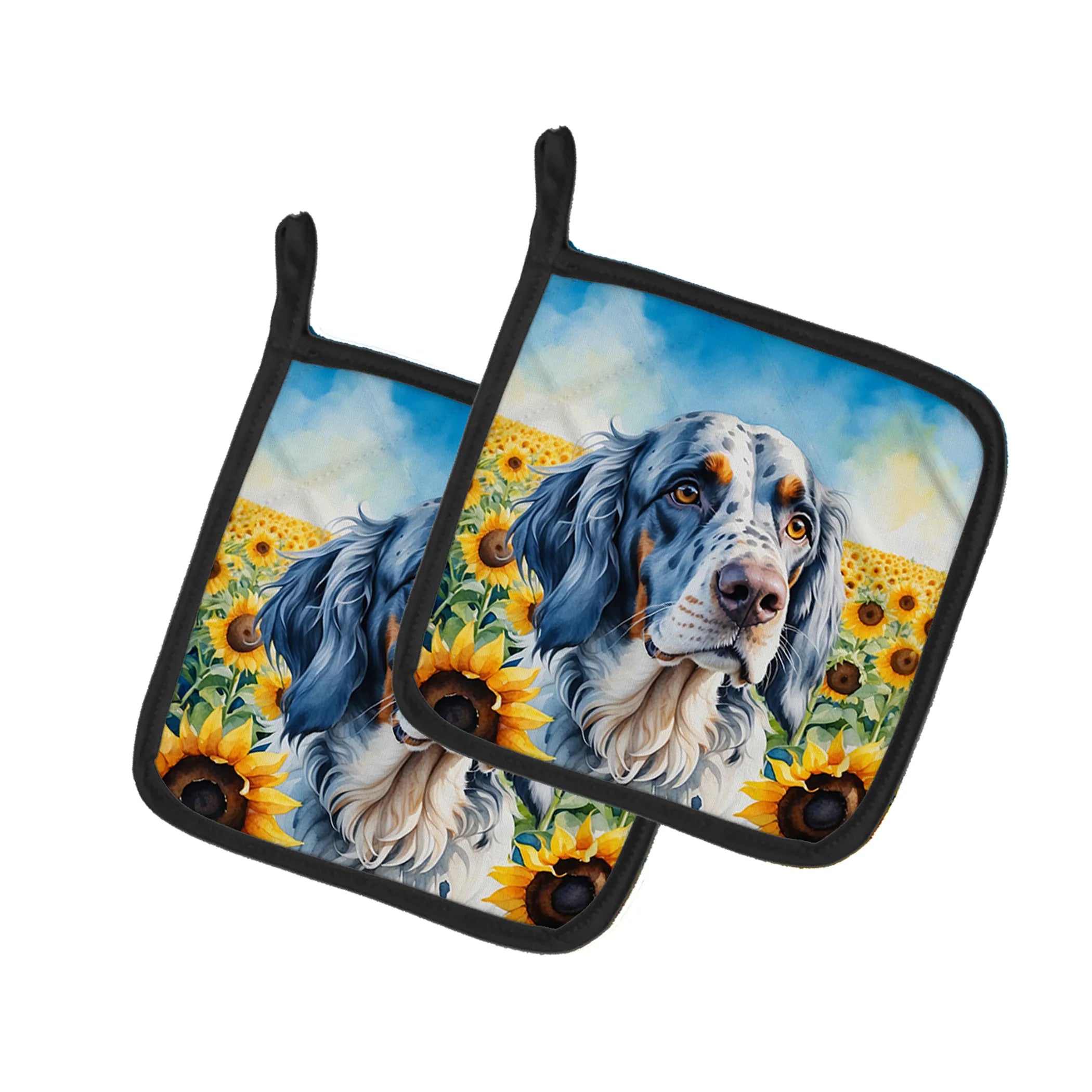 In Sunflowers Pair of Pot Holders - Size: 7.5HX7.5W | Pack Of: 1 | Collection name: In sunflowers