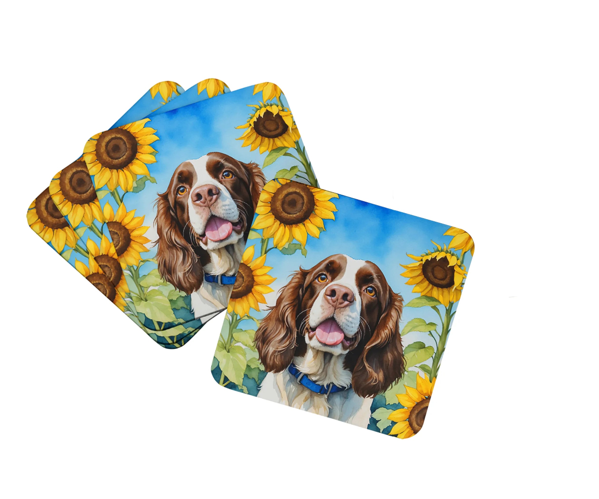 In Sunflowers Foam Coasters - Size: 3.5 | Pack Of: 1 | Collection name: In sunflowers