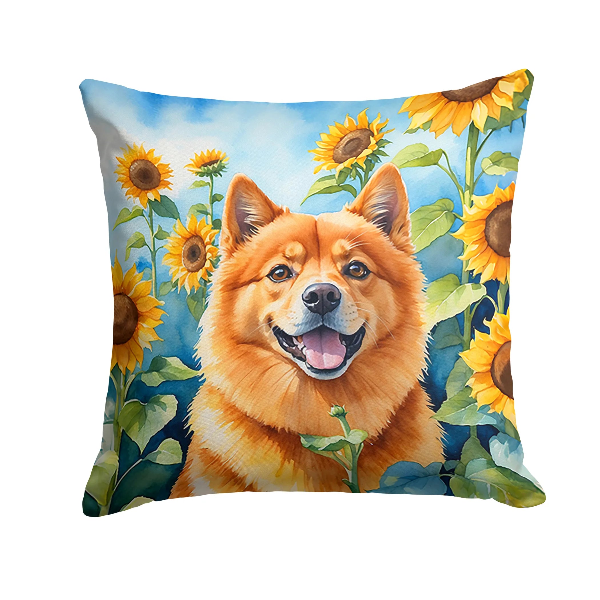 In Sunflowers Throw Pillow - Size: 14HX14W | Pack Of: 1 | Collection name: In sunflowers