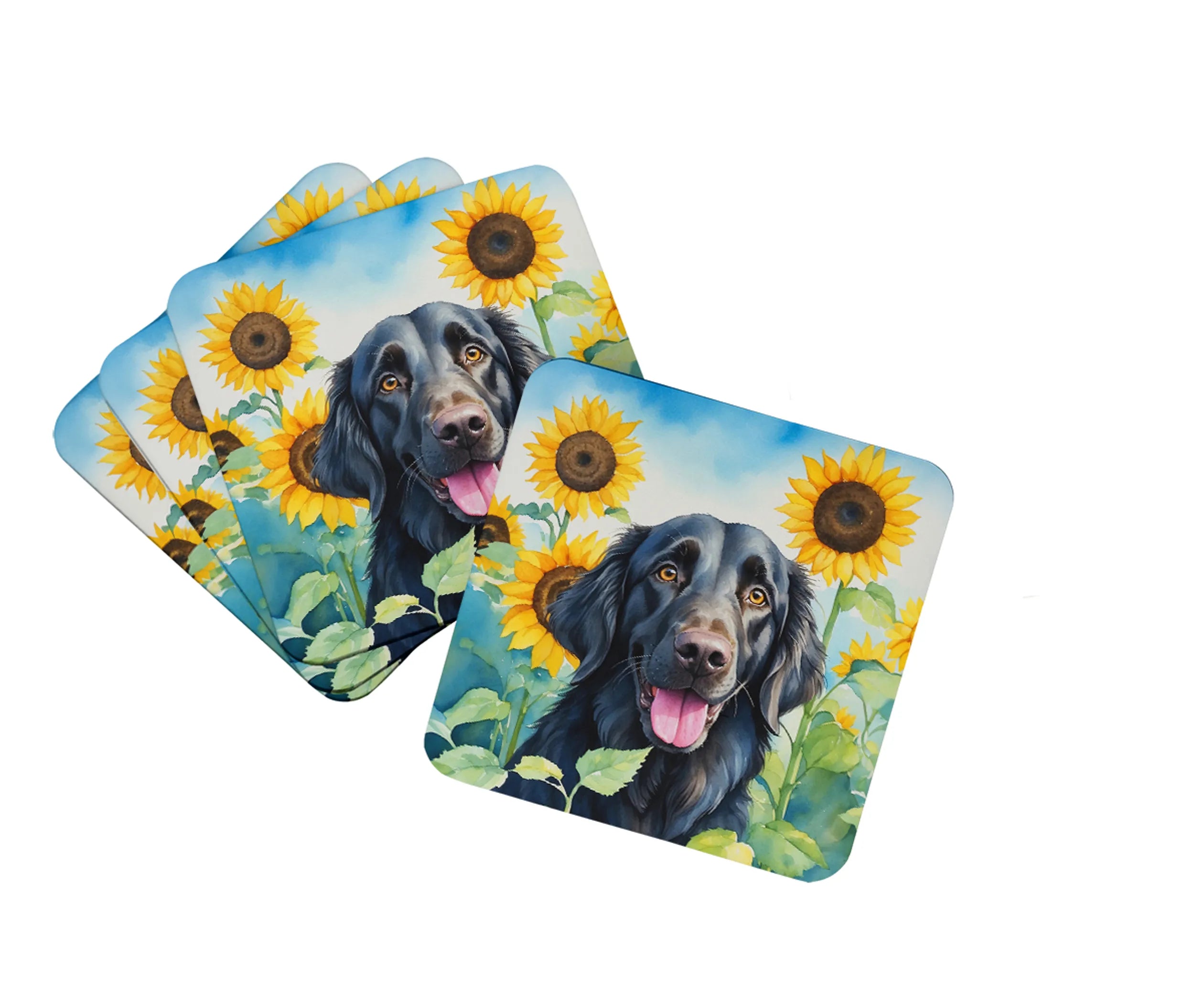 In Sunflowers Foam Coasters - Size: 3.5 | Pack Of: 1 | Collection name: In sunflowers