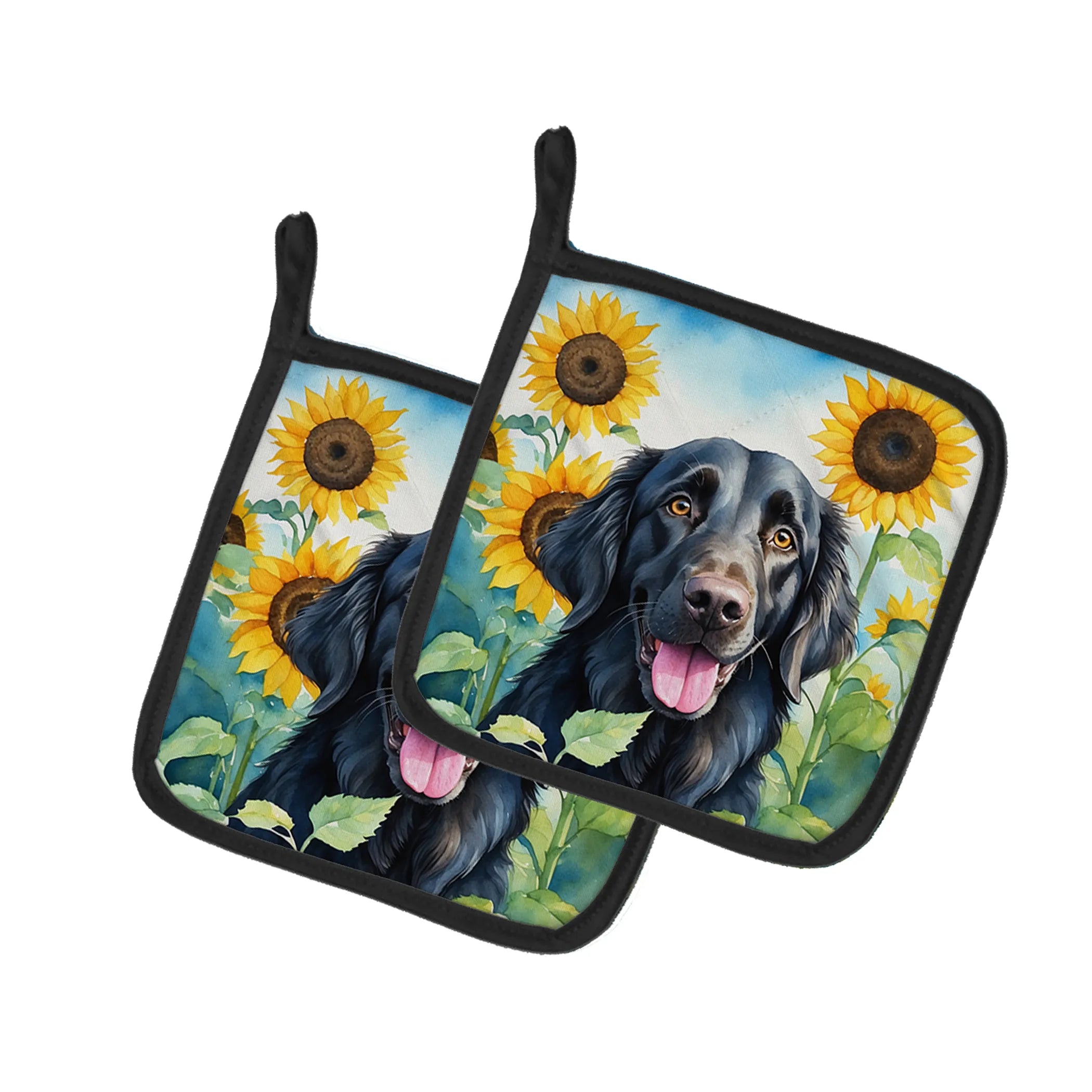 In Sunflowers Pair of Pot Holders - Size: 7.5HX7.5W | Pack Of: 1 | Collection name: In sunflowers