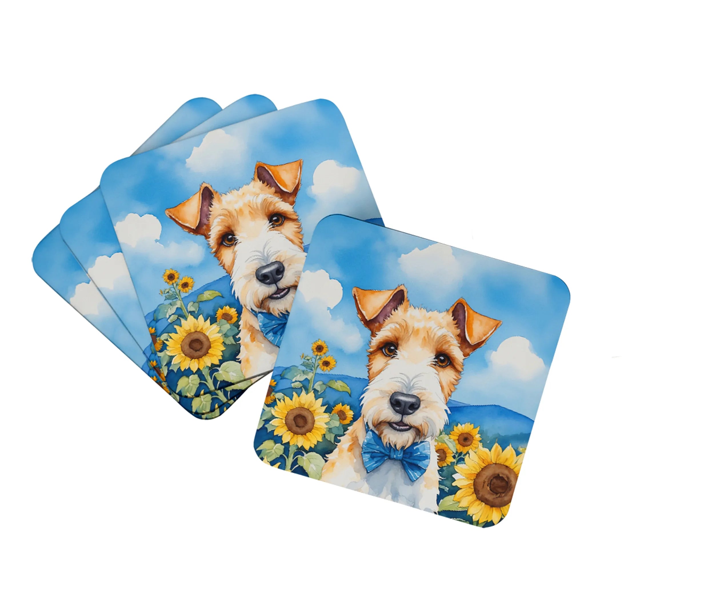 In Sunflowers Foam Coasters - Size: 3.5 | Pack Of: 1 | Collection name: In sunflowers