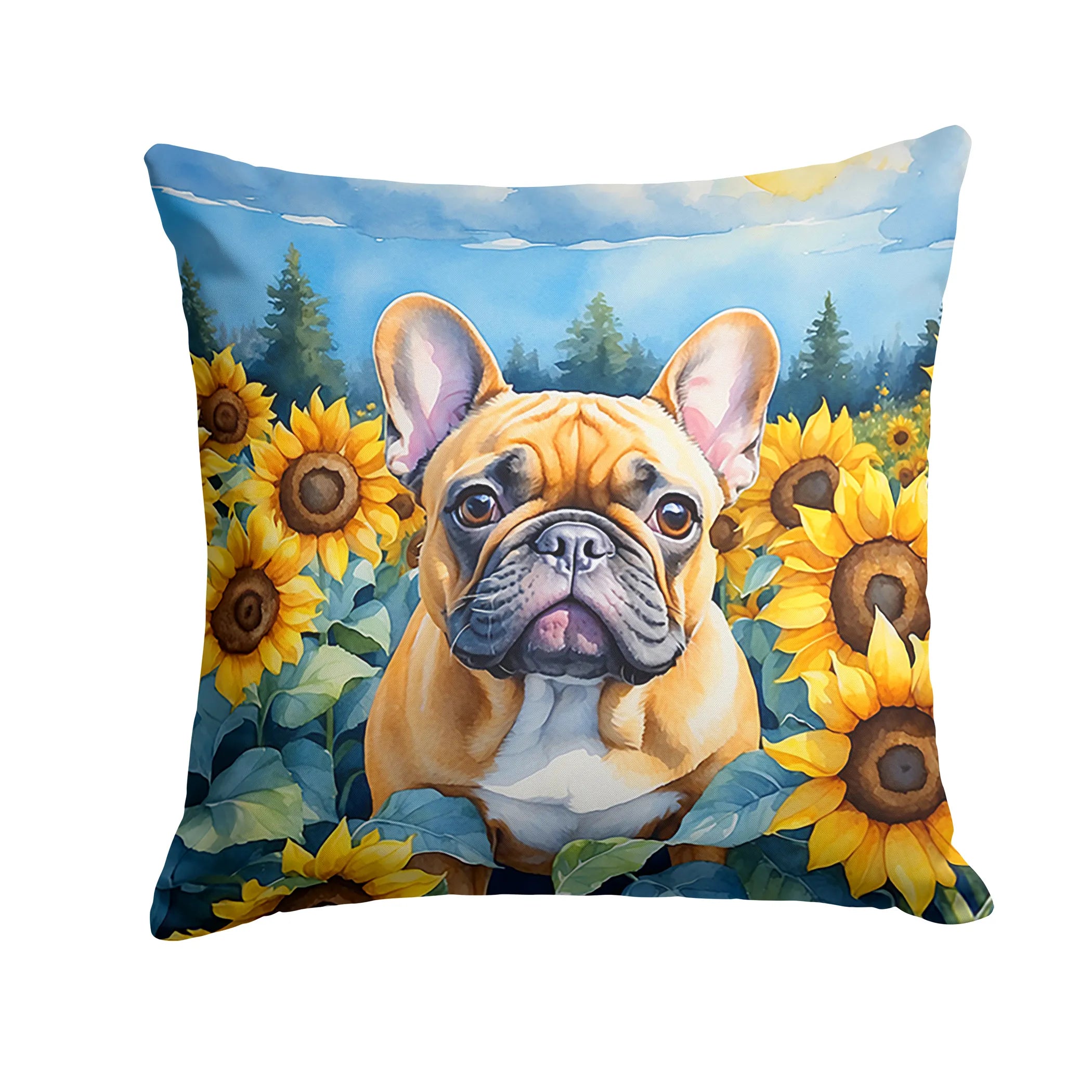 In Sunflowers Throw Pillow - Size: 14HX14W | Pack Of: 1 | Collection name: In sunflowers