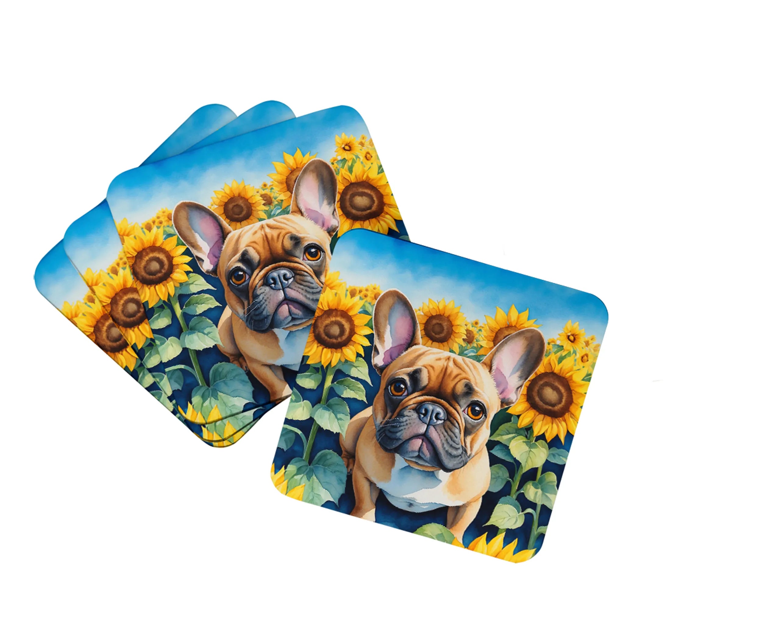 In Sunflowers Foam Coasters - Size: 3.5 | Pack Of: 1 | Collection name: In sunflowers