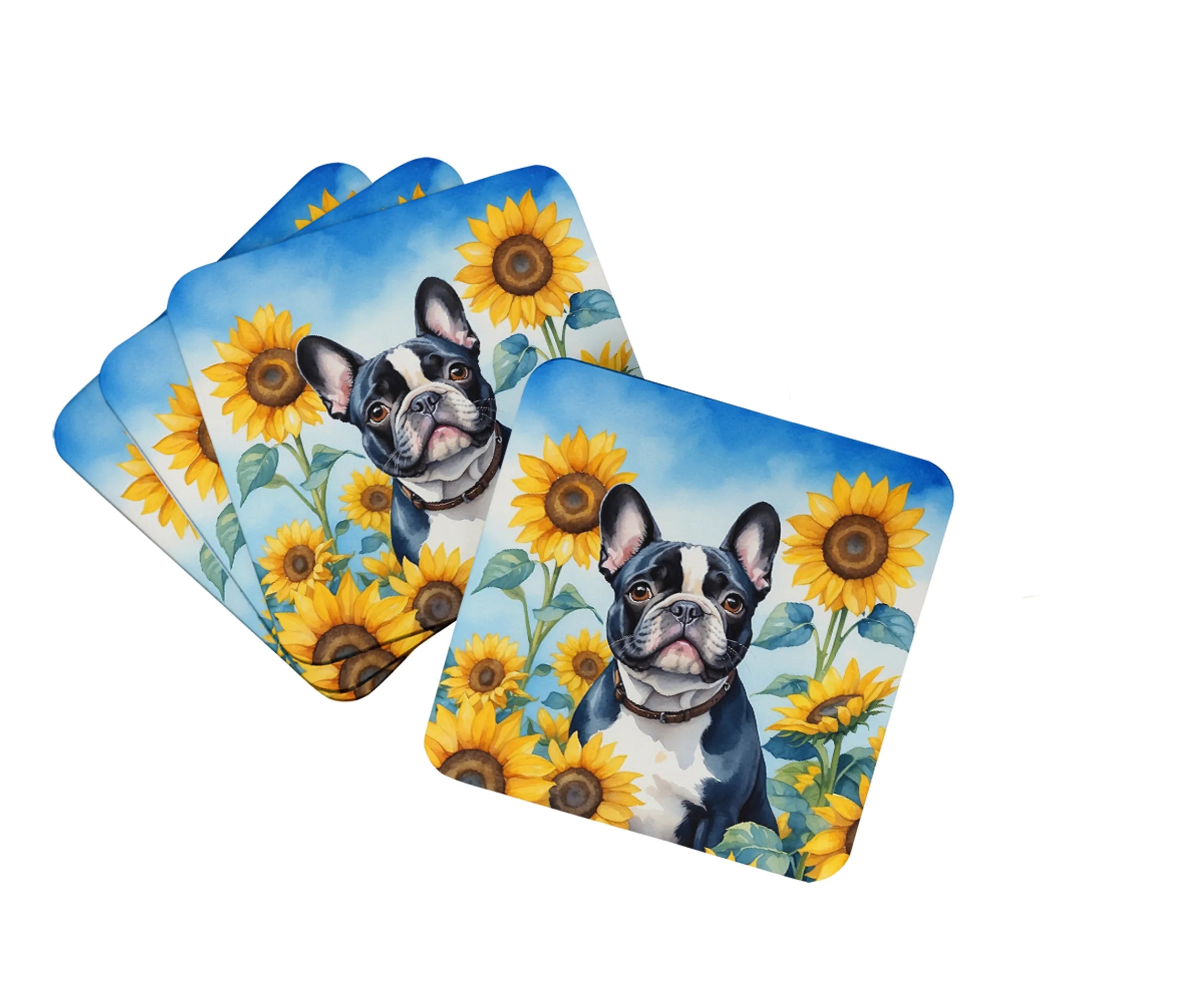 In Sunflowers Foam Coasters - Size: 3.5 | Pack Of: 1 | Collection name: In sunflowers