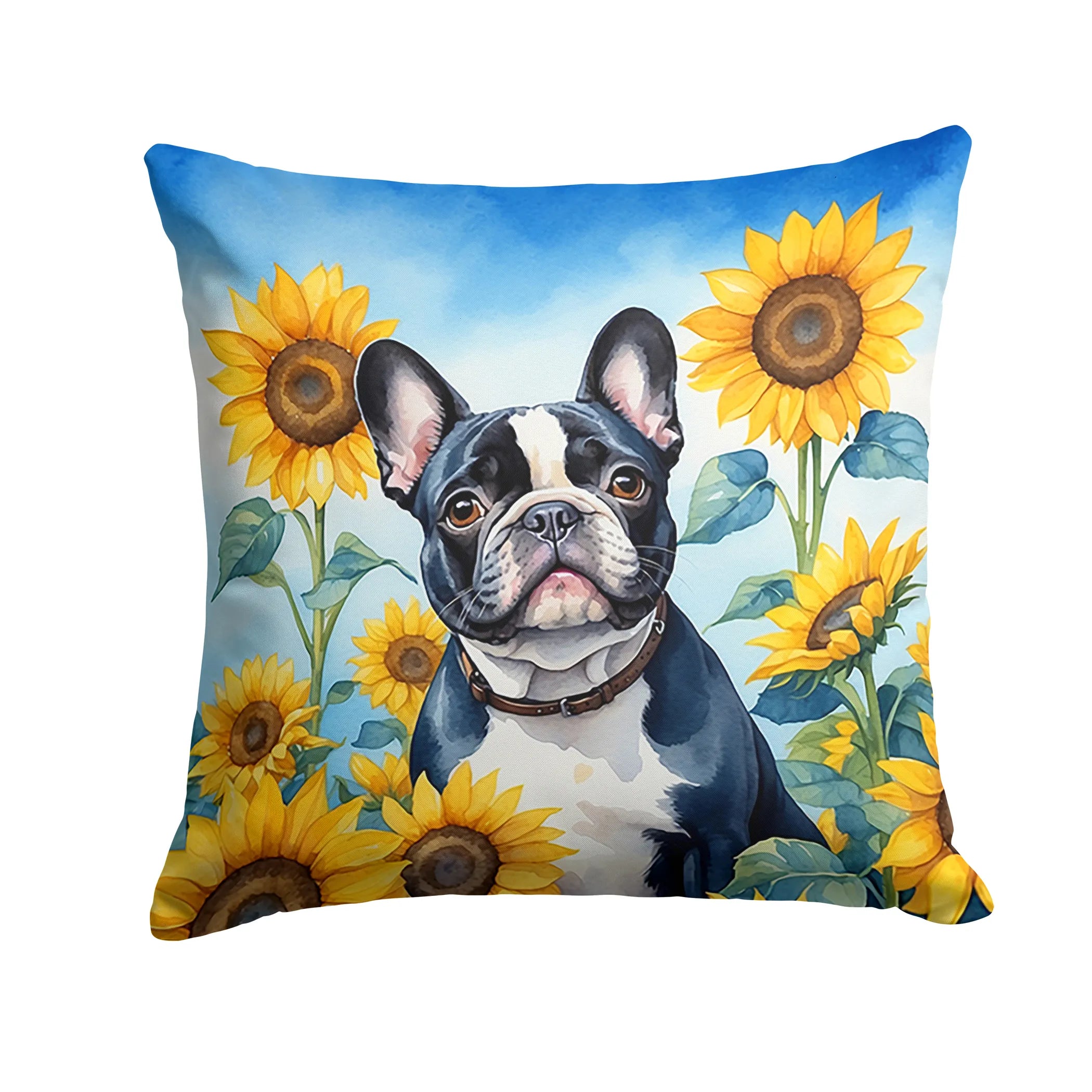 In Sunflowers Throw Pillow - Size: 14HX14W | Pack Of: 1 | Collection name: In sunflowers