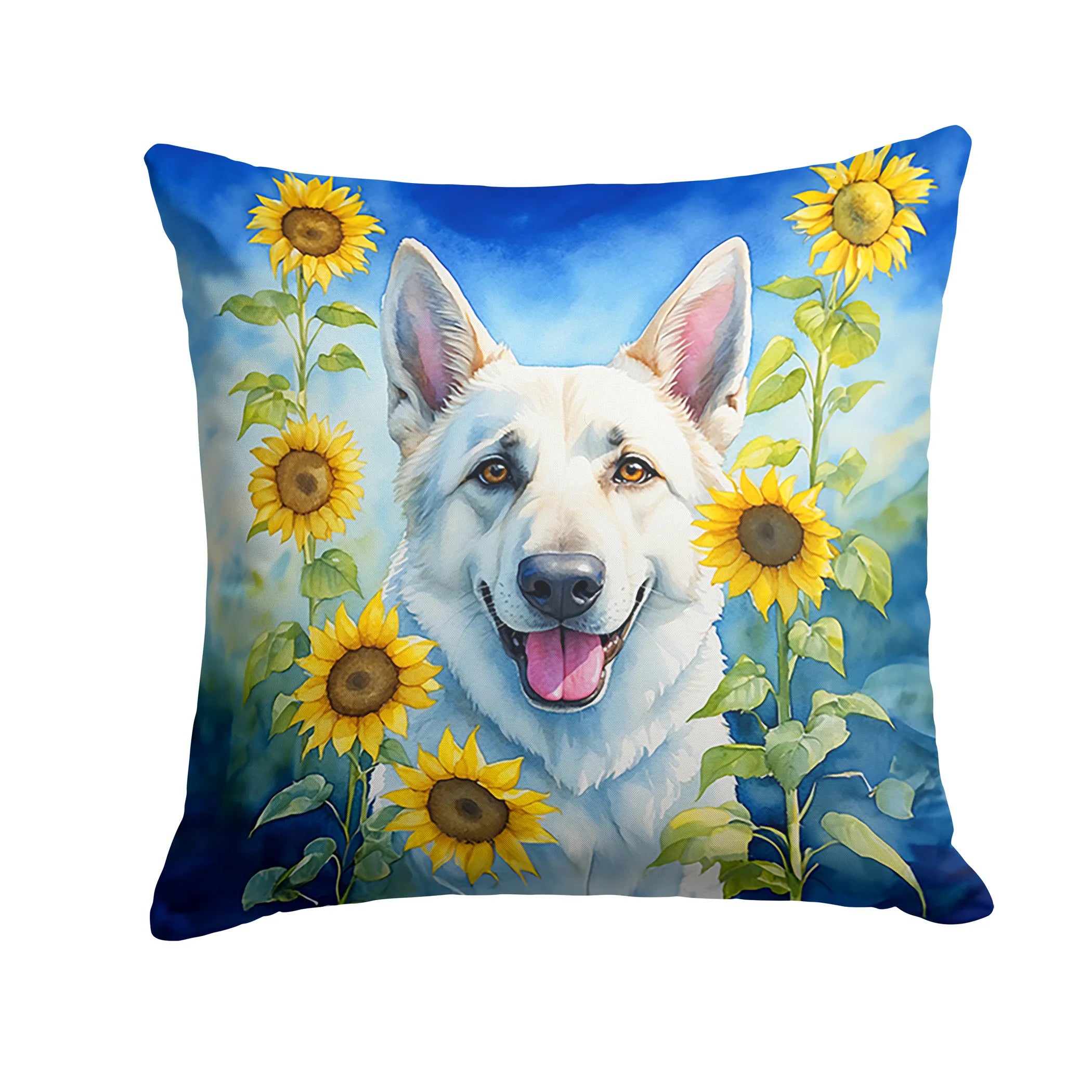 In Sunflowers Throw Pillow - Size: 14HX14W | Pack Of: 1 | Collection name: In sunflowers