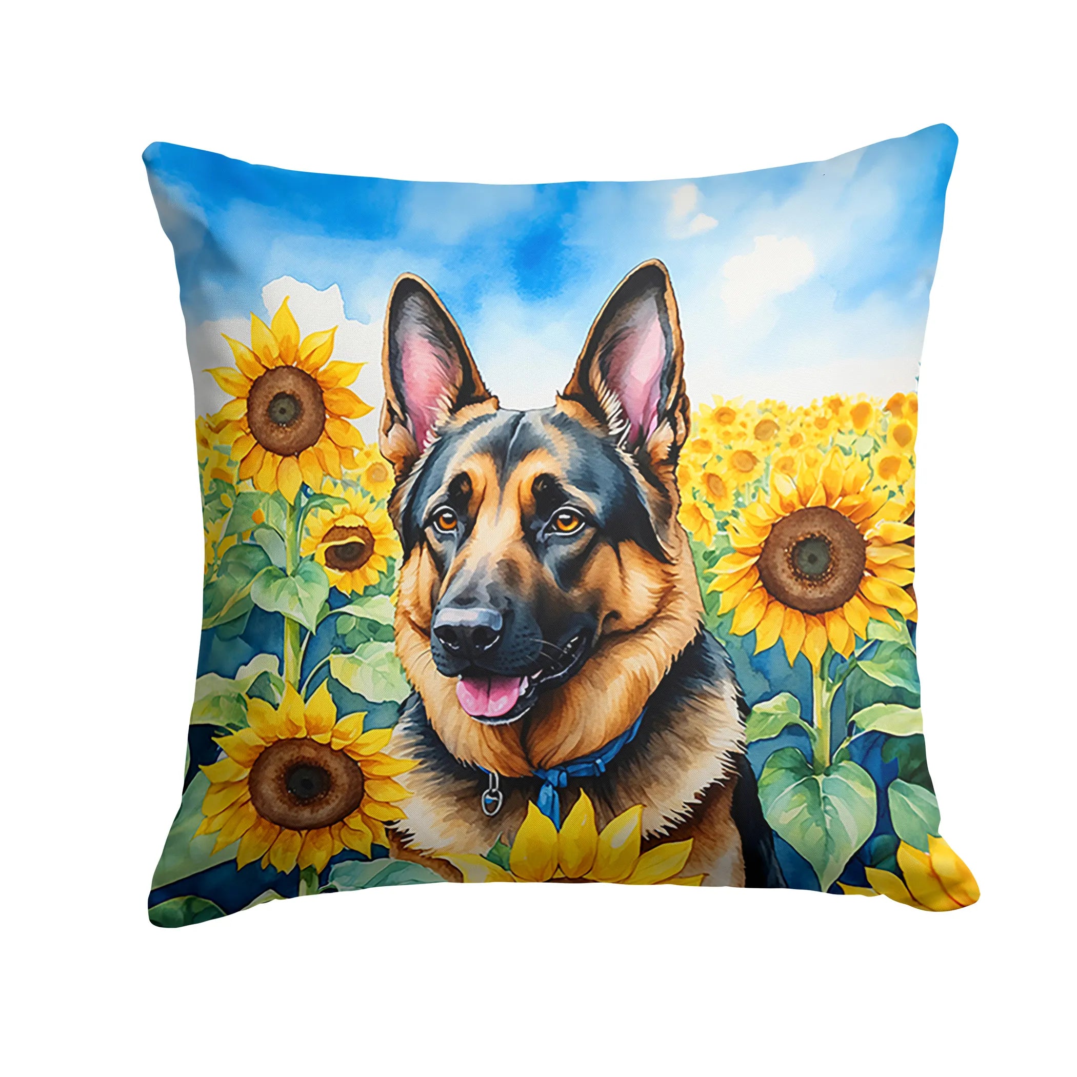 In Sunflowers Throw Pillow - Size: 14HX14W | Pack Of: 1 | Collection name: In sunflowers