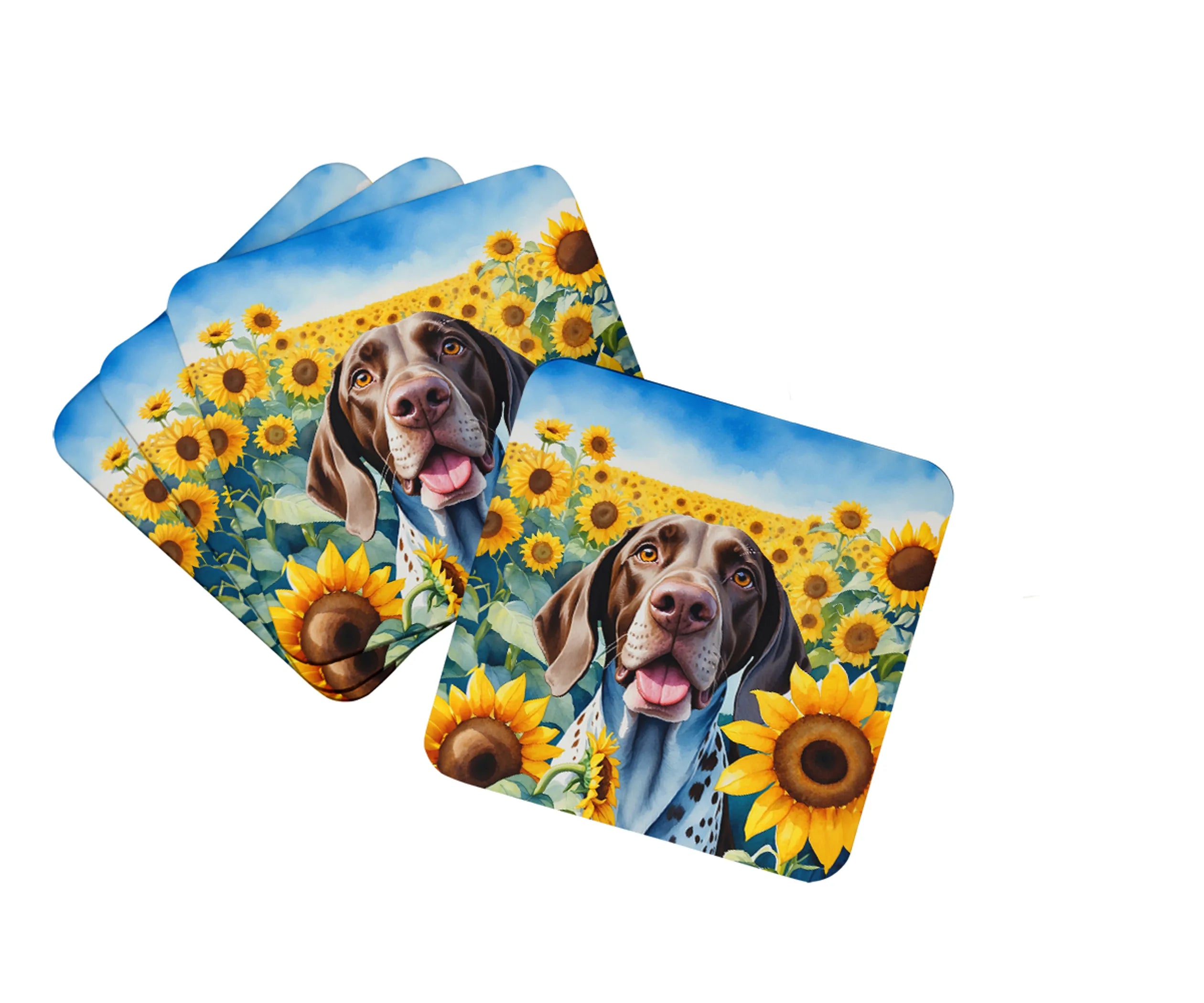 In Sunflowers Foam Coasters - Size: 3.5 | Pack Of: 1 | Collection name: In sunflowers