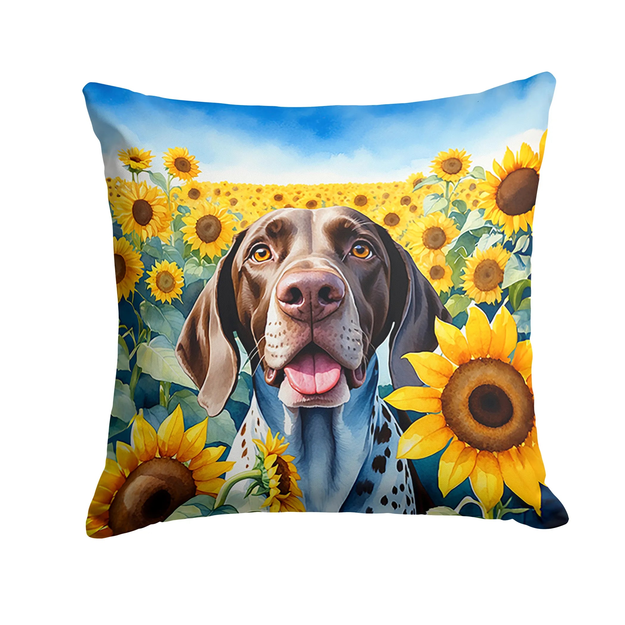 In Sunflowers Throw Pillow - Size: 14HX14W | Pack Of: 1 | Collection name: In sunflowers