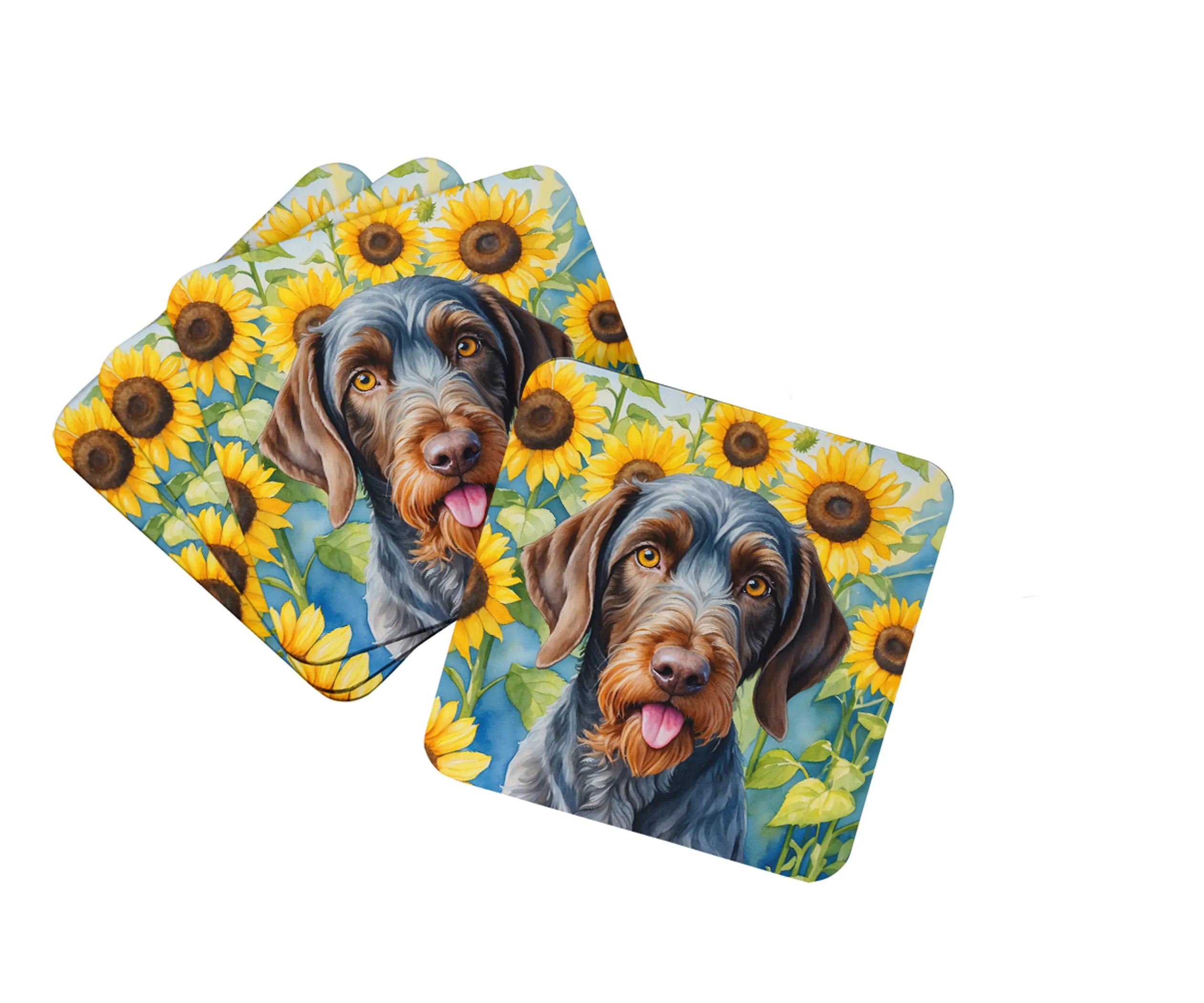 In Sunflowers Foam Coasters - Size: 3.5 | Pack Of: 1 | Collection name: In sunflowers