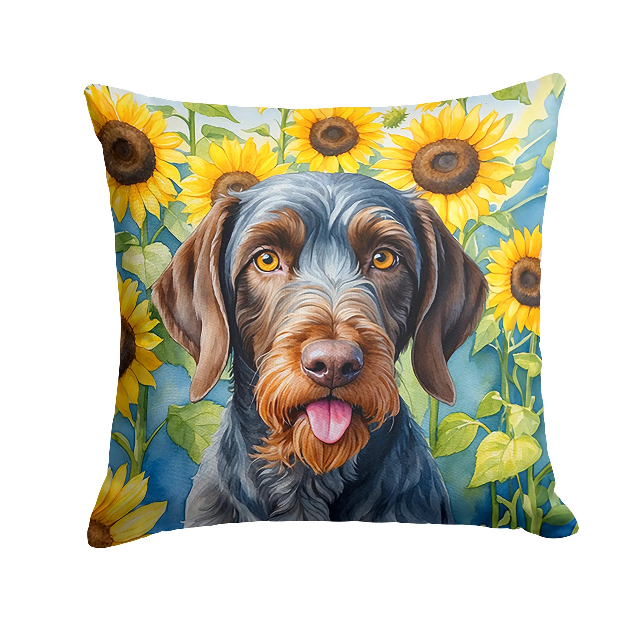 In Sunflowers Throw Pillow - Size: 14HX14W | Pack Of: 1 | Collection name: In sunflowers