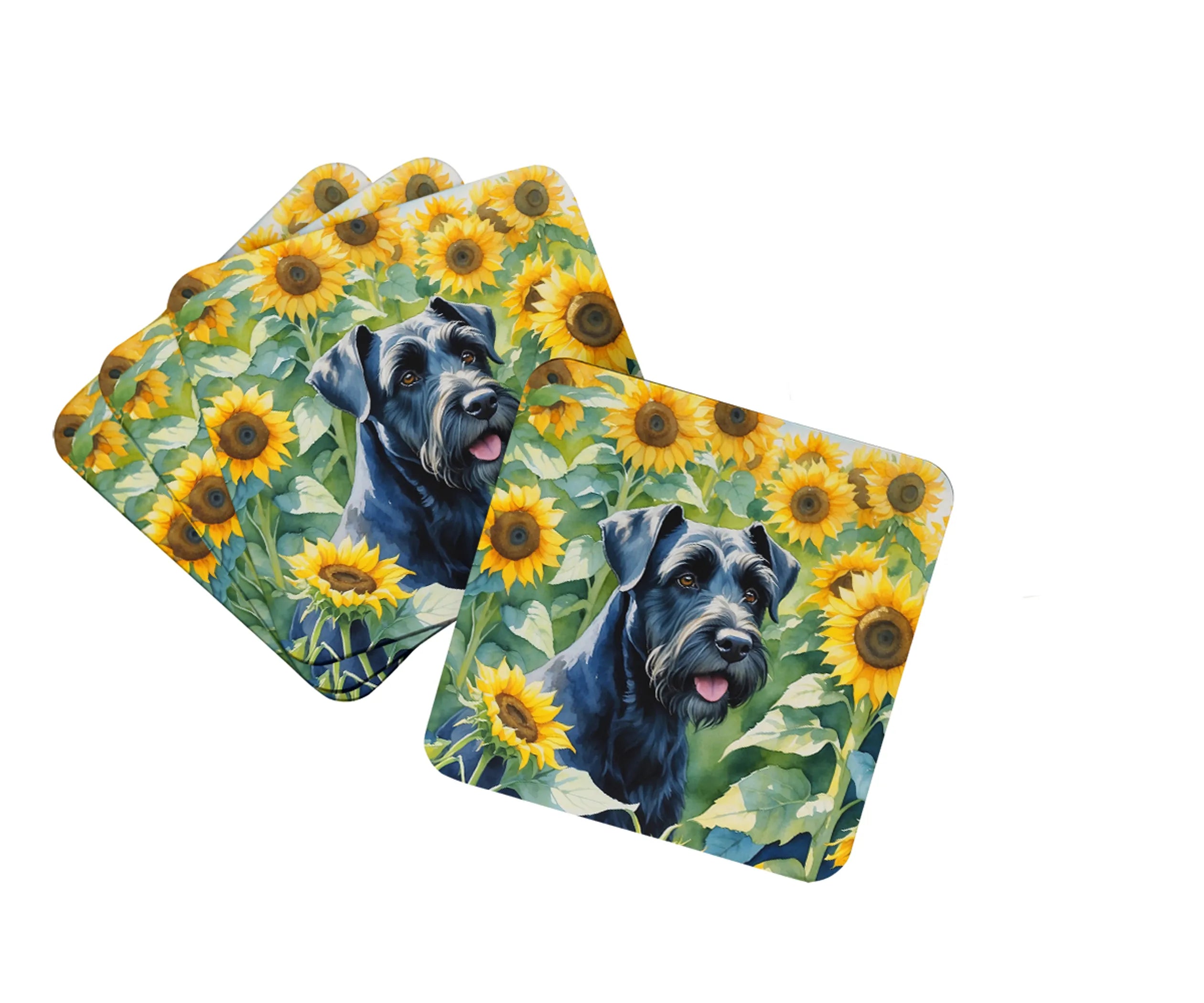 In Sunflowers Foam Coasters - Size: 3.5 | Pack Of: 1 | Collection name: In sunflowers