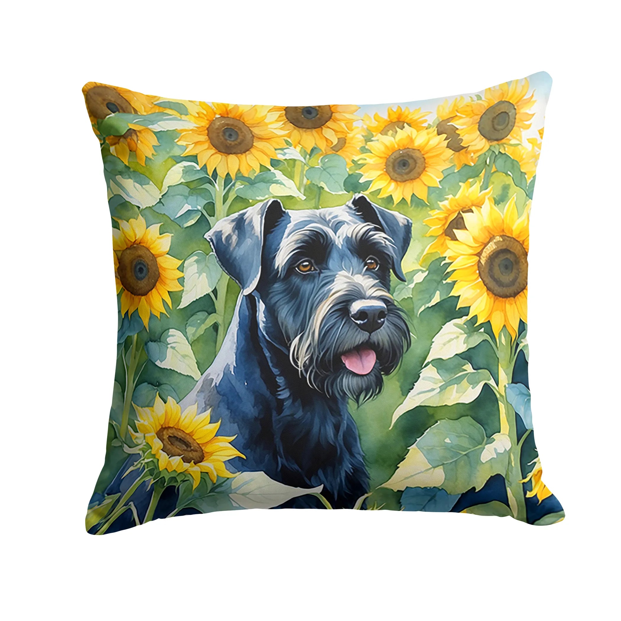 In Sunflowers Throw Pillow - Size: 14HX14W | Pack Of: 1 | Collection name: In sunflowers