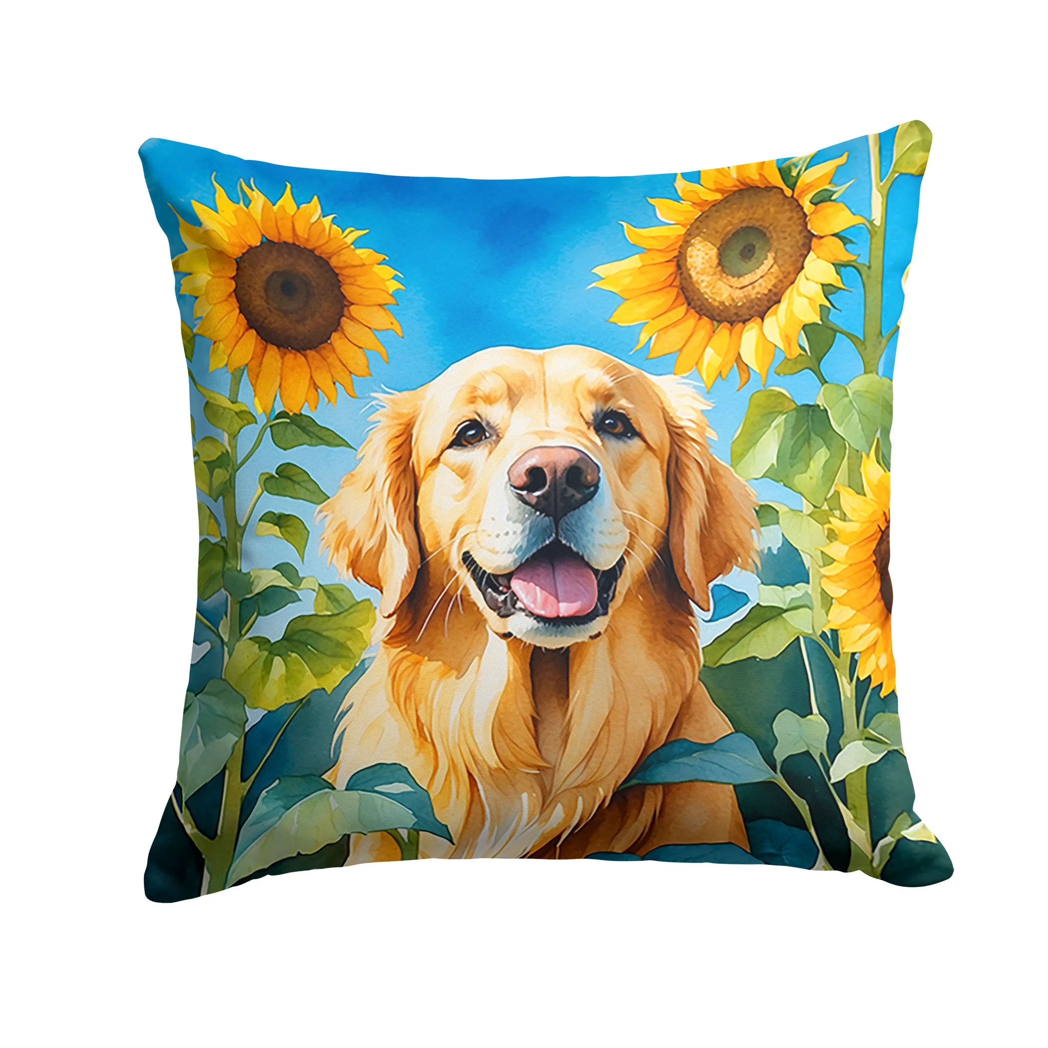In Sunflowers Throw Pillow - Size: 14HX14W | Pack Of: 1 | Collection name: In sunflowers