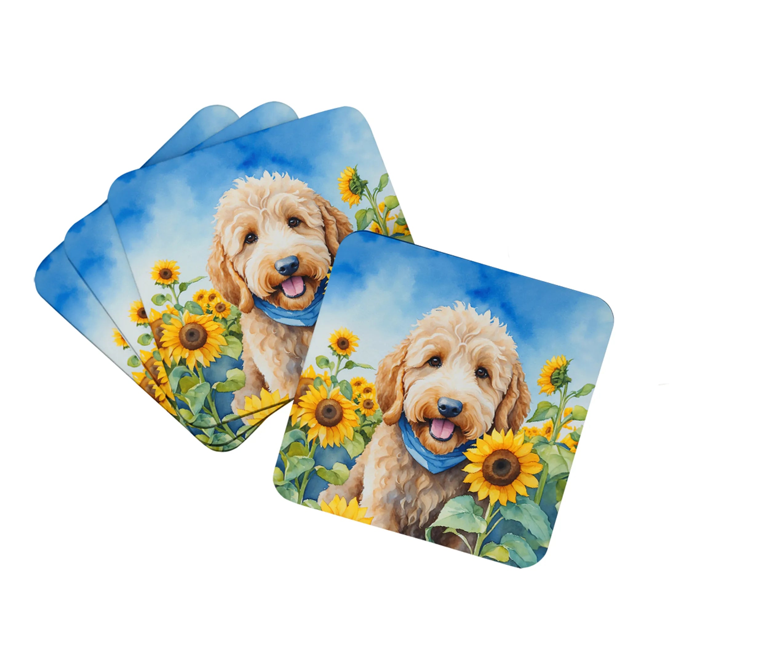 In Sunflowers Foam Coasters - Size: 3.5 | Pack Of: 1 | Collection name: In sunflowers