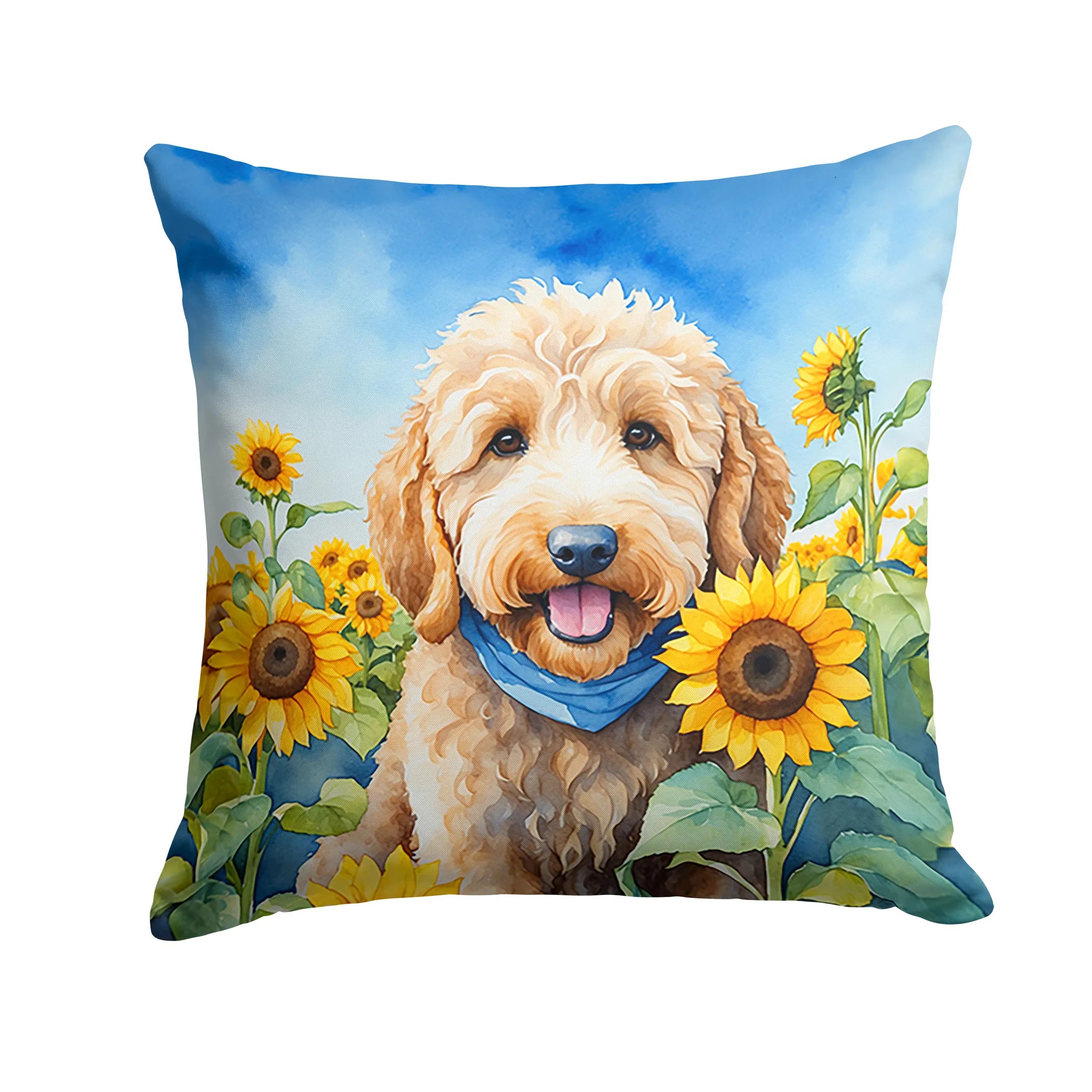 In Sunflowers Throw Pillow - Size: 14HX14W | Pack Of: 1 | Collection name: In sunflowers
