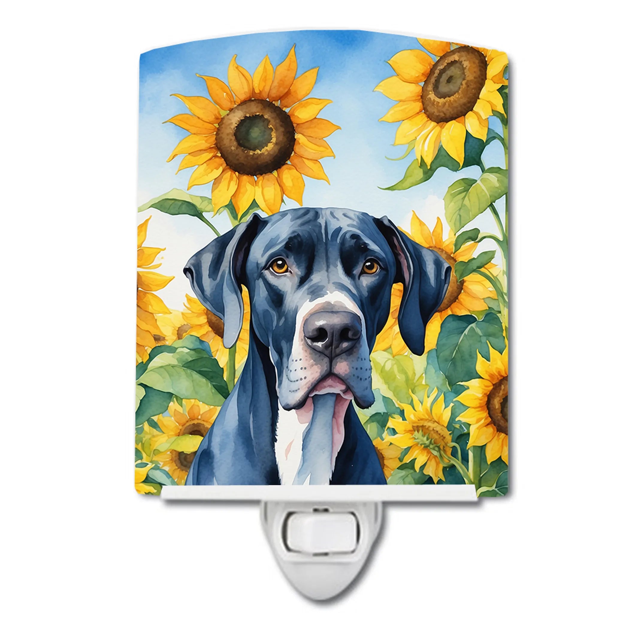 In Sunflowers Ceramic Night Light - Pack Of: 1 | Collection name: In sunflowers