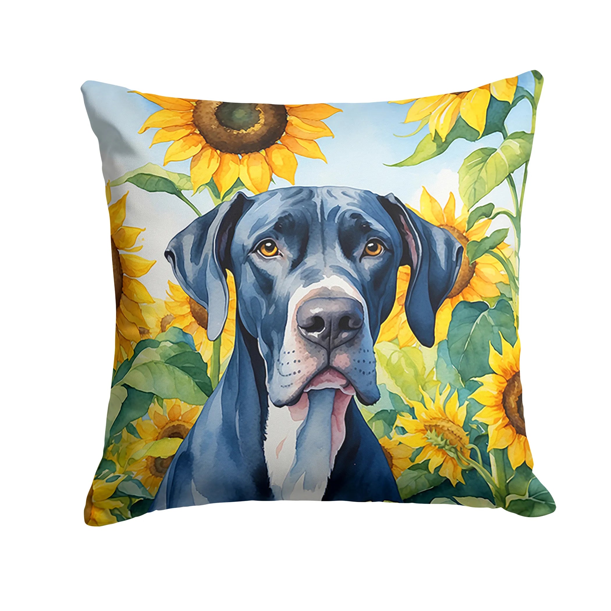 In Sunflowers Throw Pillow - Size: 14HX14W | Pack Of: 1 | Collection name: In sunflowers