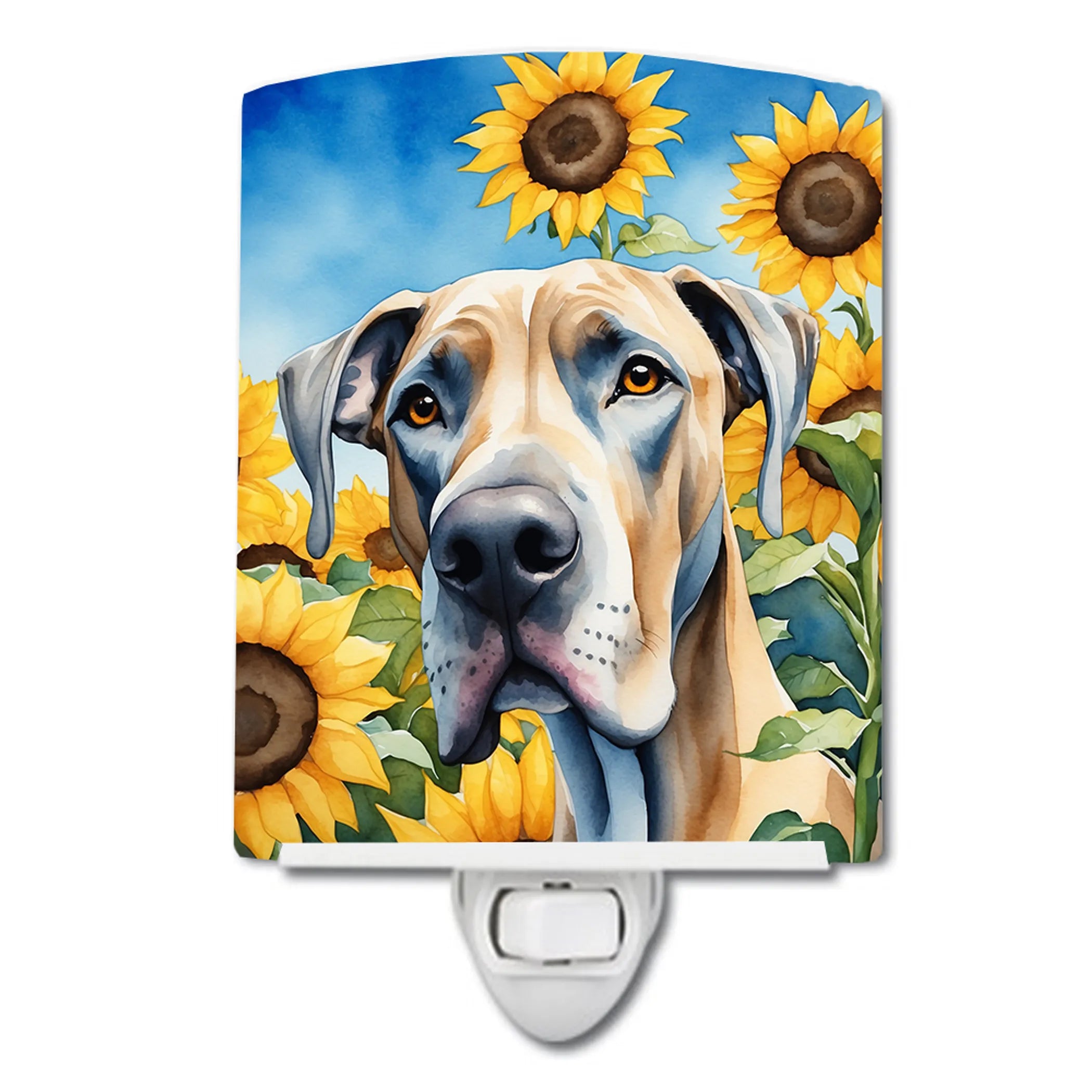 In Sunflowers Ceramic Night Light - Pack Of: 1 | Collection name: In sunflowers