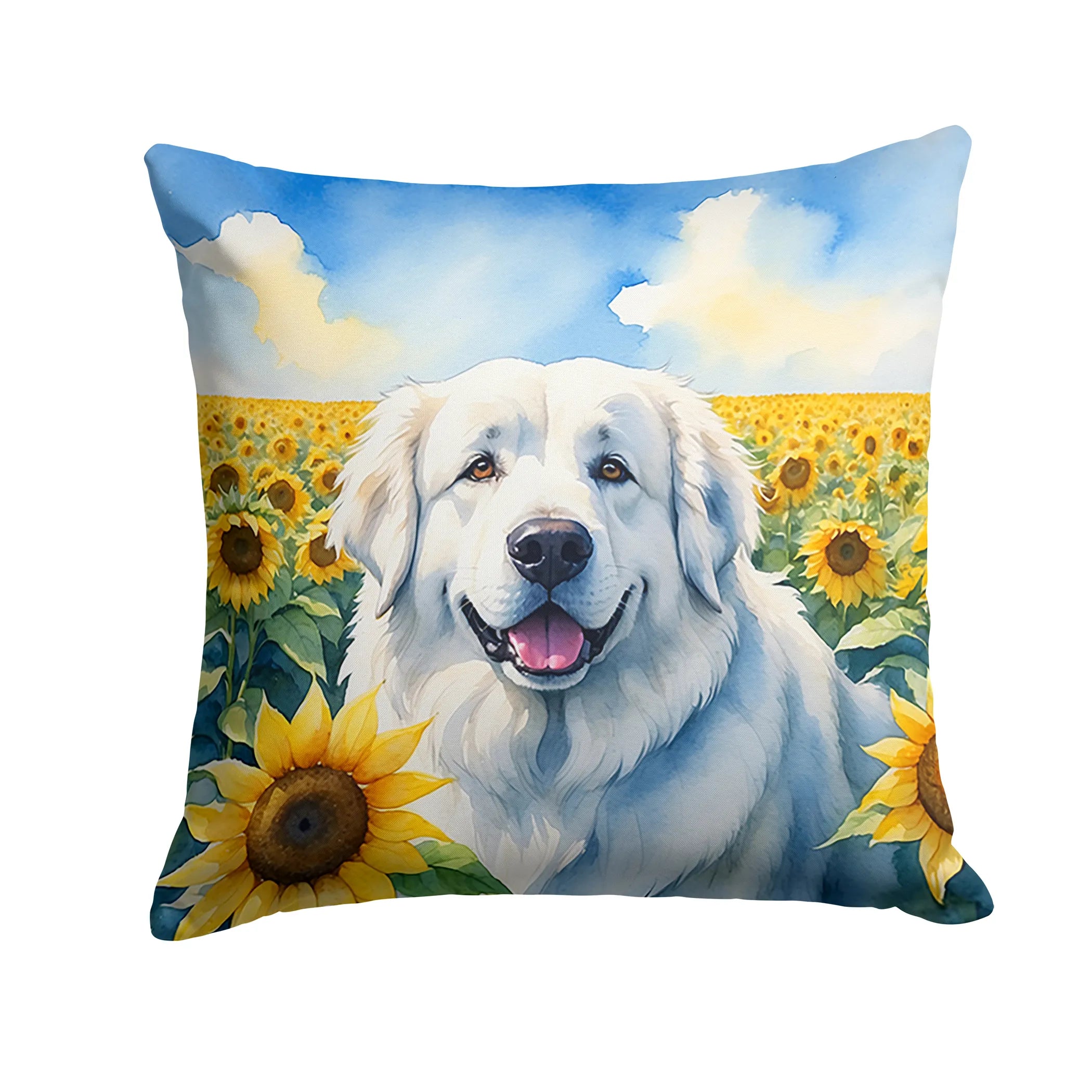 In Sunflowers Throw Pillow - Size: 14HX14W | Pack Of: 1 | Collection name: In sunflowers