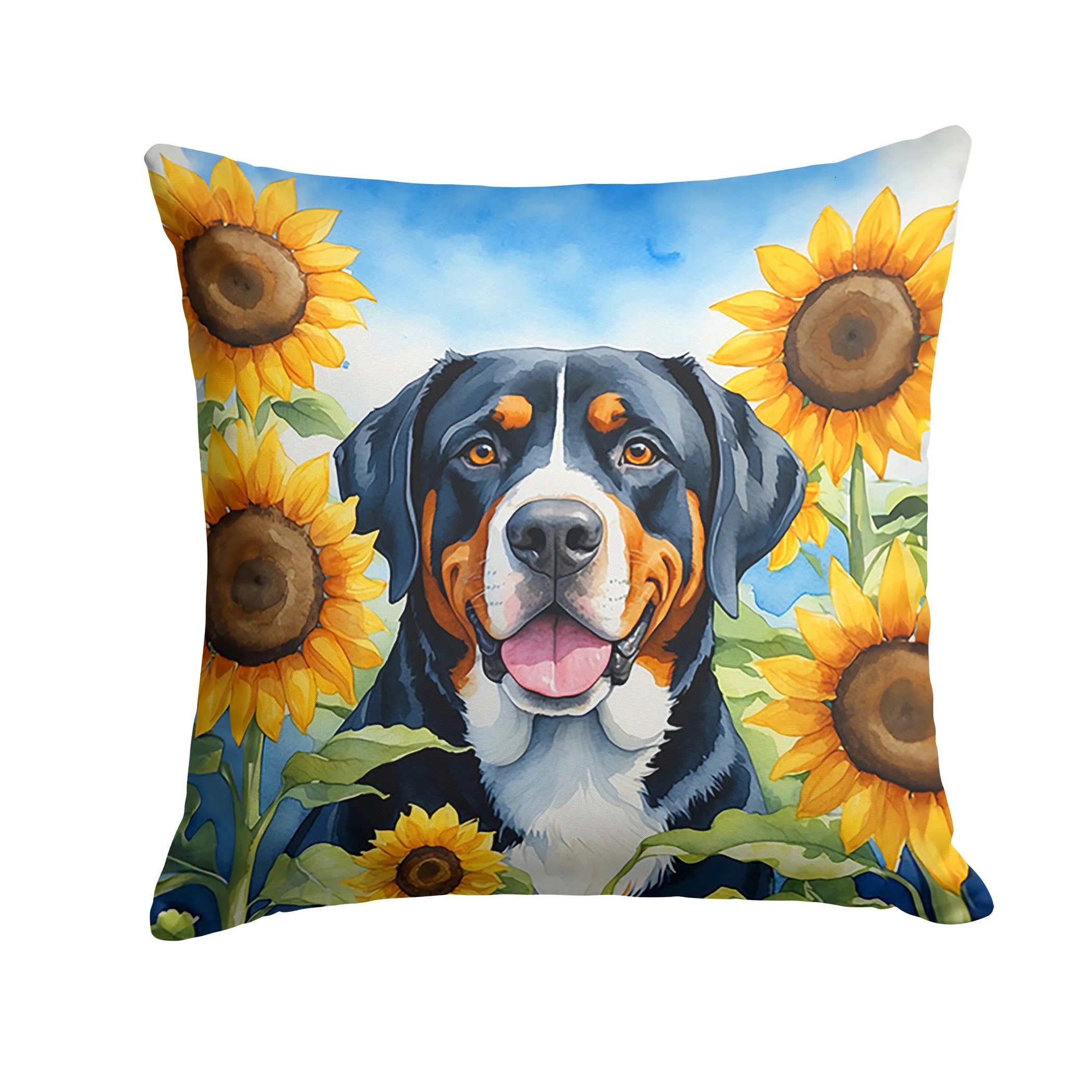 In Sunflowers Throw Pillow - Size: 14HX14W | Pack Of: 1 | Collection name: In sunflowers