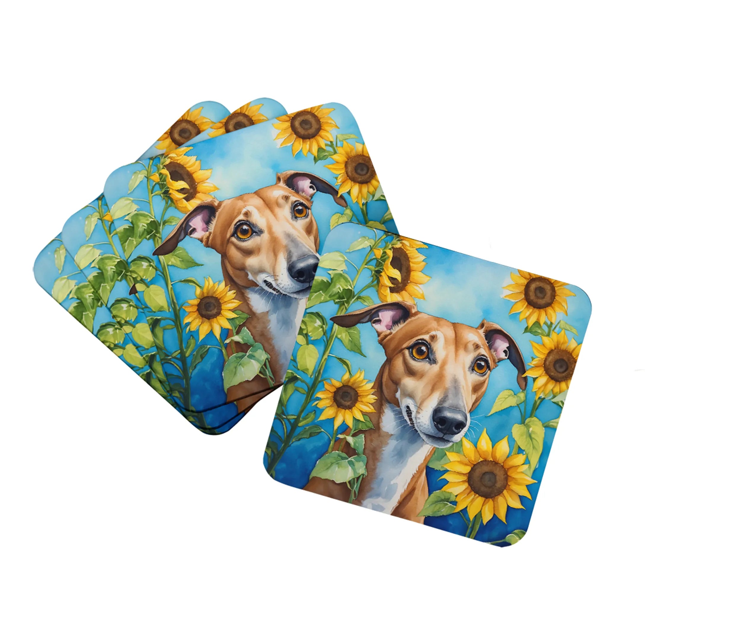 In Sunflowers Foam Coasters - Size: 3.5 | Pack Of: 1 | Collection name: In sunflowers