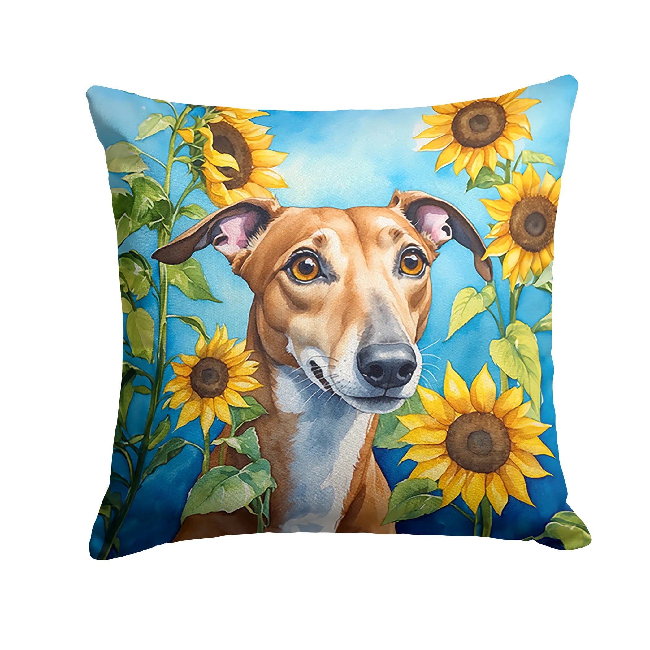 In Sunflowers Throw Pillow - Size: 14HX14W | Pack Of: 1 | Collection name: In sunflowers
