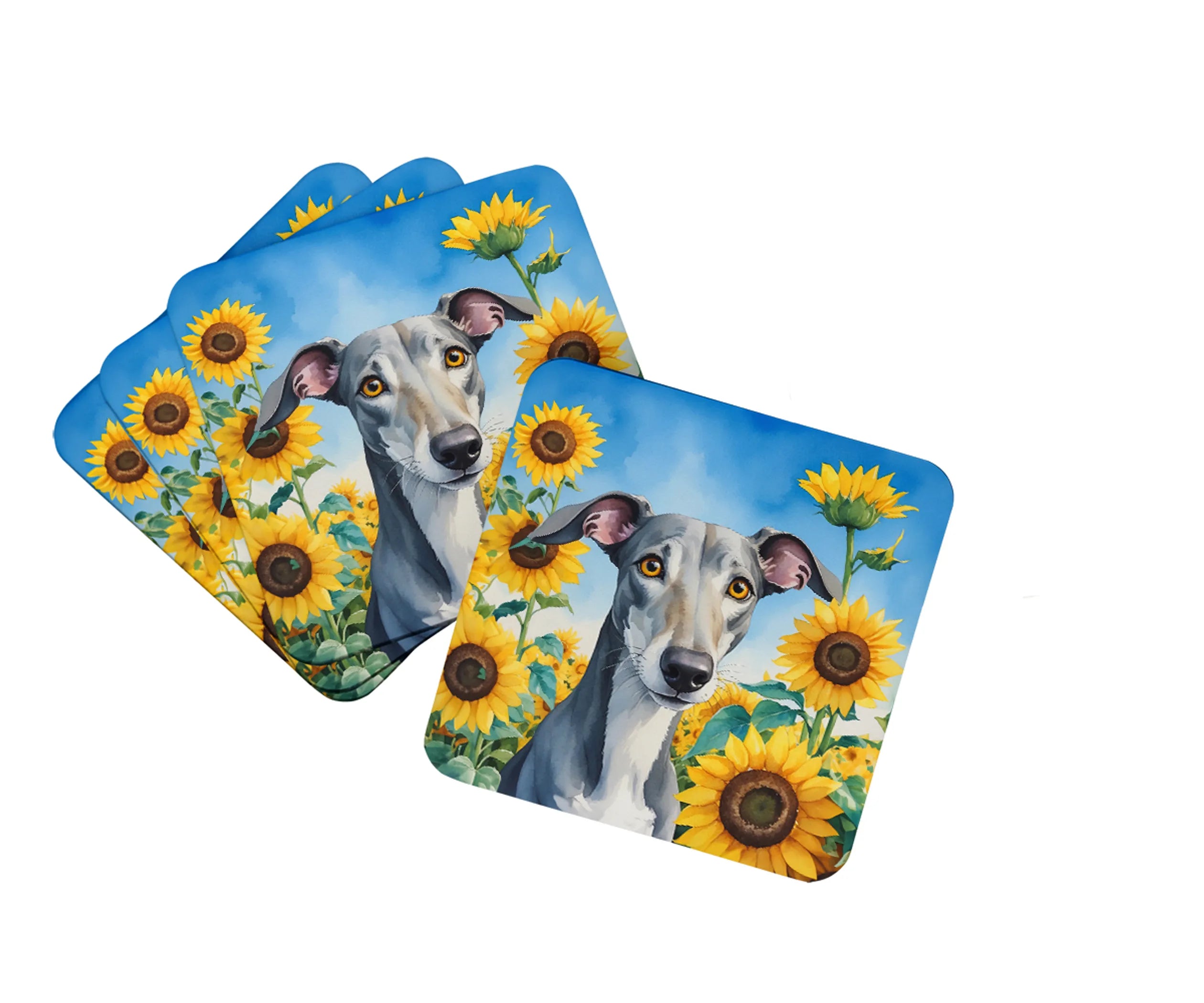 In Sunflowers Foam Coasters - Size: 3.5 | Pack Of: 1 | Collection name: In sunflowers