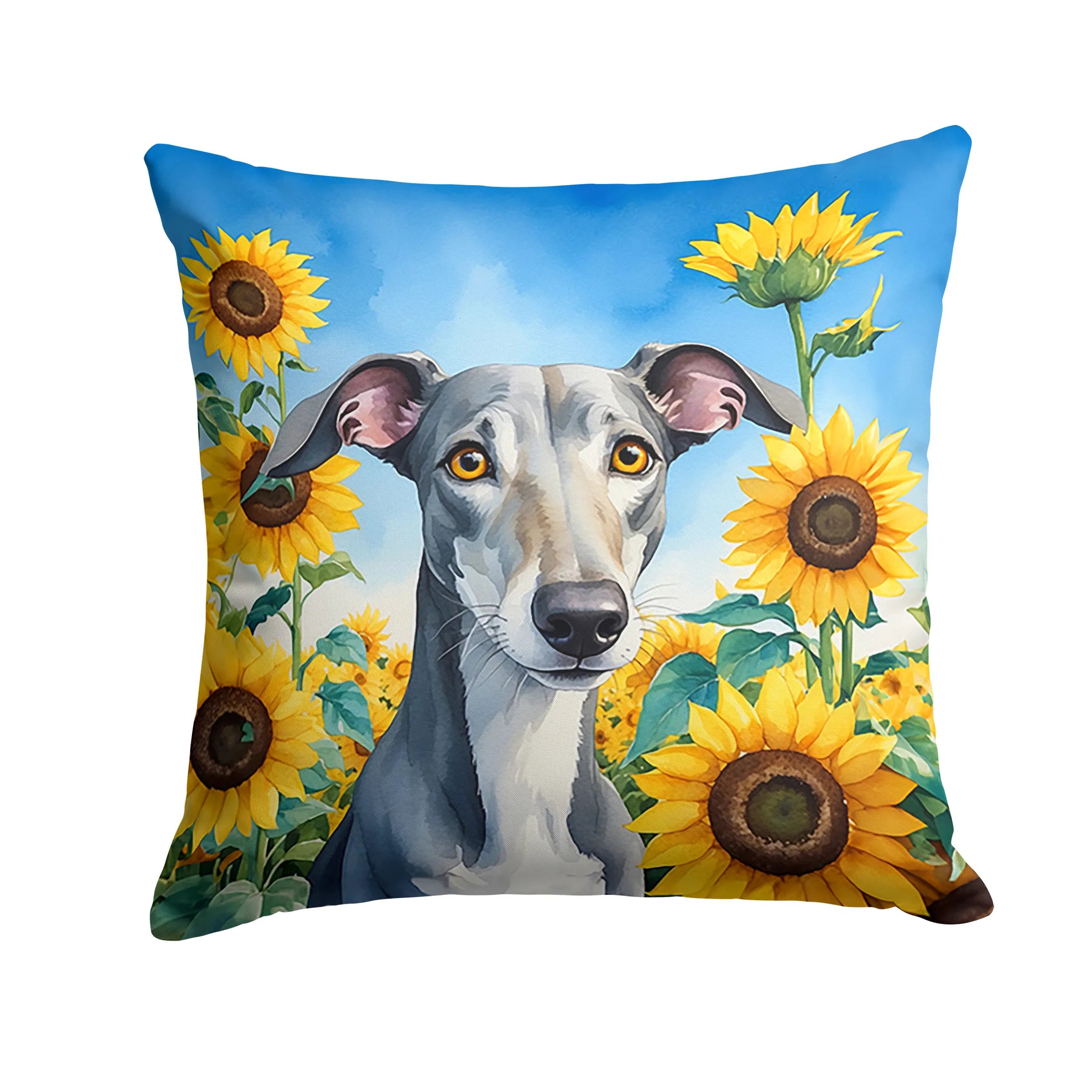 In Sunflowers Throw Pillow - Size: 14HX14W | Pack Of: 1 | Collection name: In sunflowers