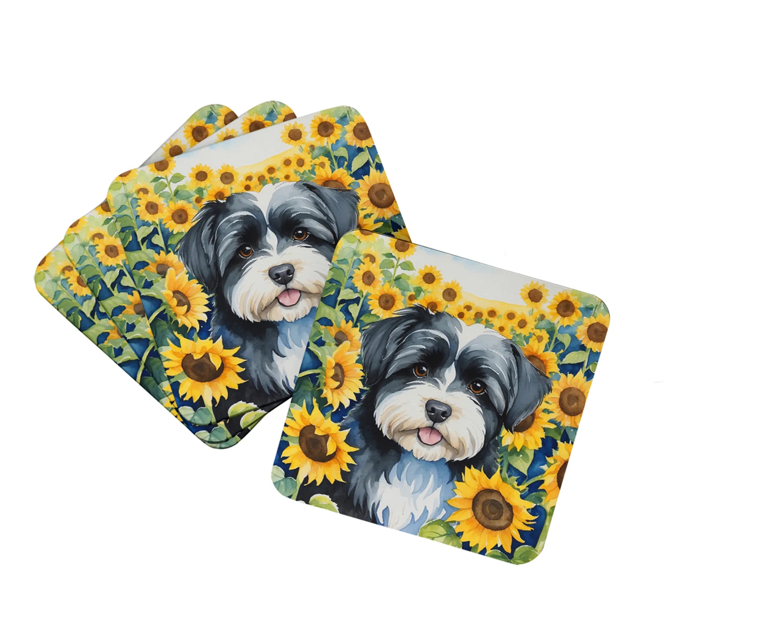In Sunflowers Foam Coasters - Size: 3.5 | Pack Of: 1 | Collection name: In sunflowers