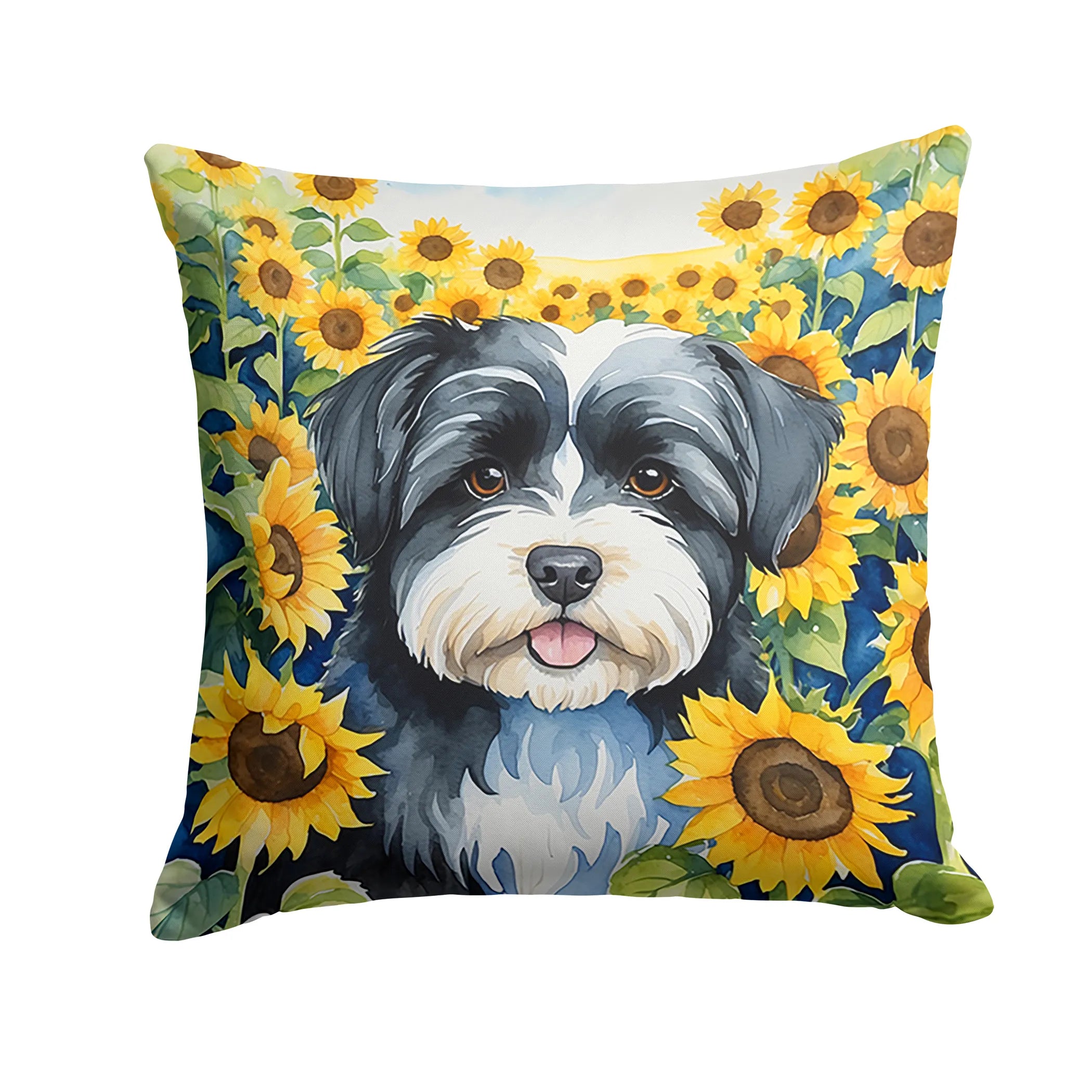 In Sunflowers Throw Pillow - Size: 14HX14W | Pack Of: 1 | Collection name: In sunflowers