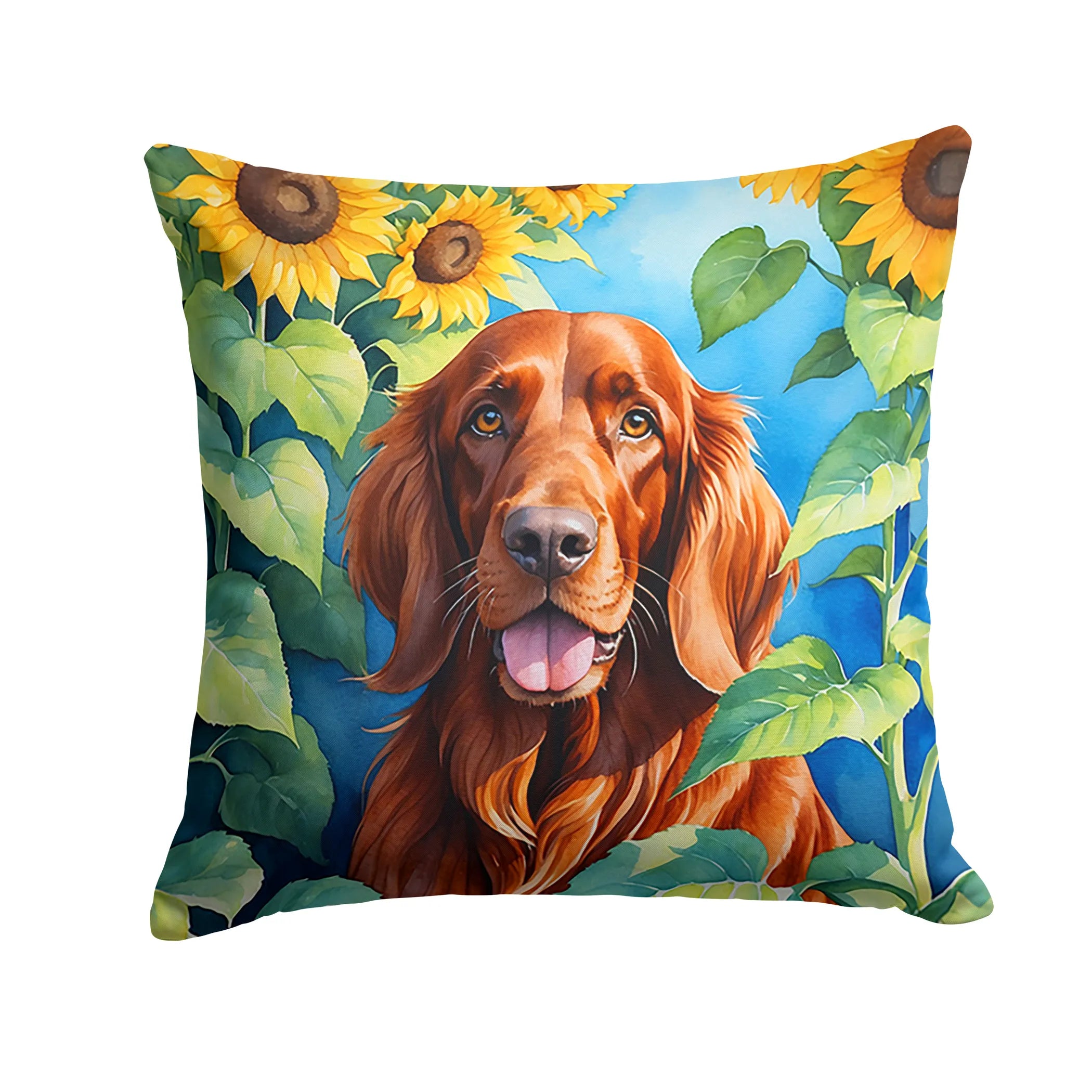 In Sunflowers Throw Pillow - Size: 14HX14W | Pack Of: 1 | Collection name: In sunflowers