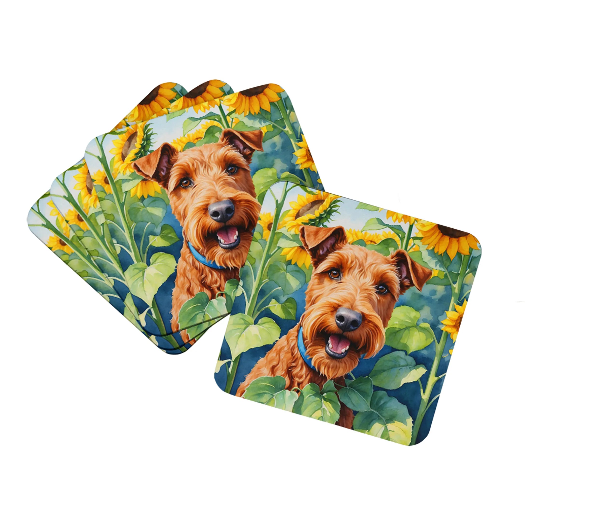 In Sunflowers Foam Coasters - Size: 3.5 | Pack Of: 1 | Collection name: In sunflowers