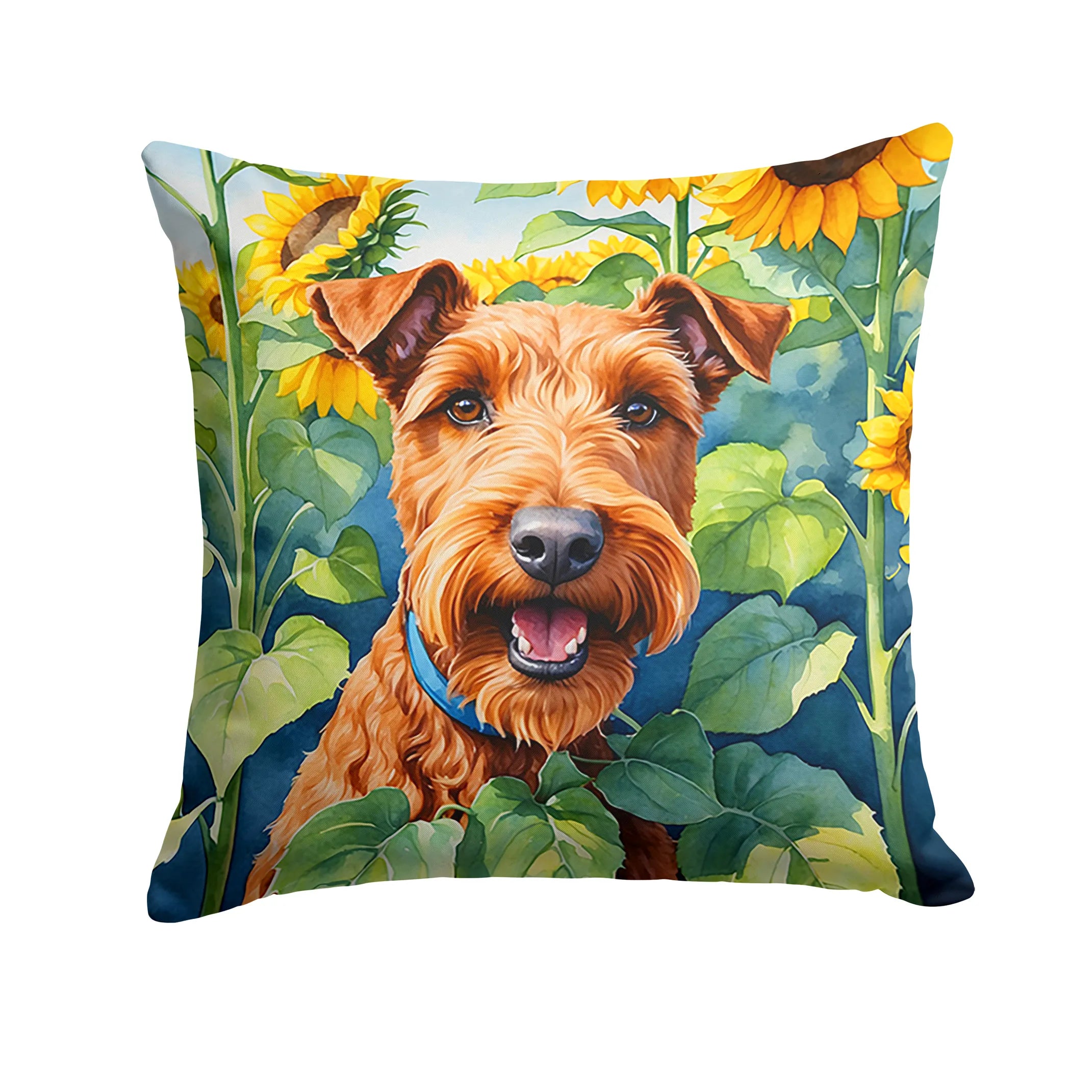 In Sunflowers Throw Pillow - Size: 14HX14W | Pack Of: 1 | Collection name: In sunflowers
