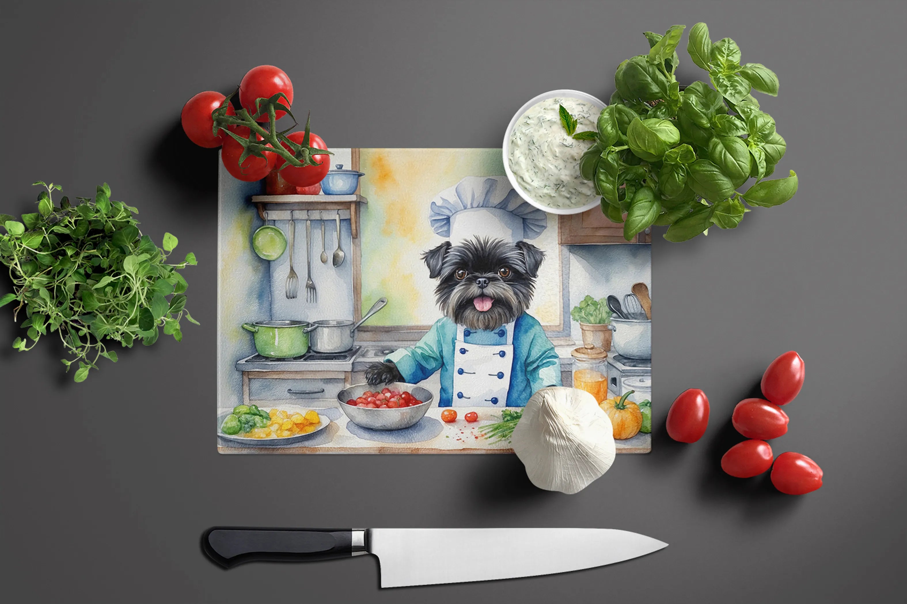 The Dog Chef Glass Cutting Board - Size: LARGE | Pack Of: 1 | Collection name: The dog chef