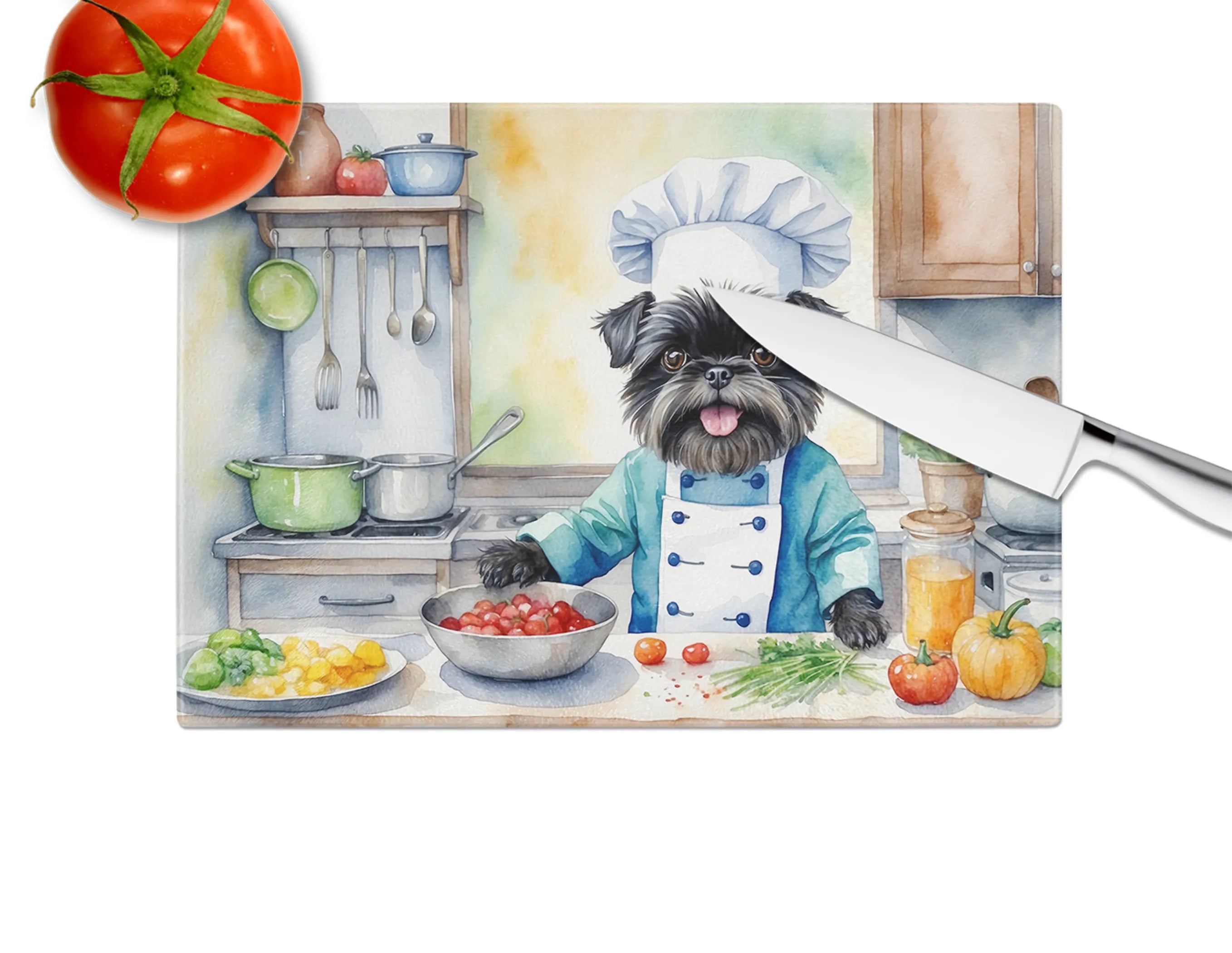 The Dog Chef Glass Cutting Board - Size: LARGE | Pack Of: 1 | Collection name: The dog chef