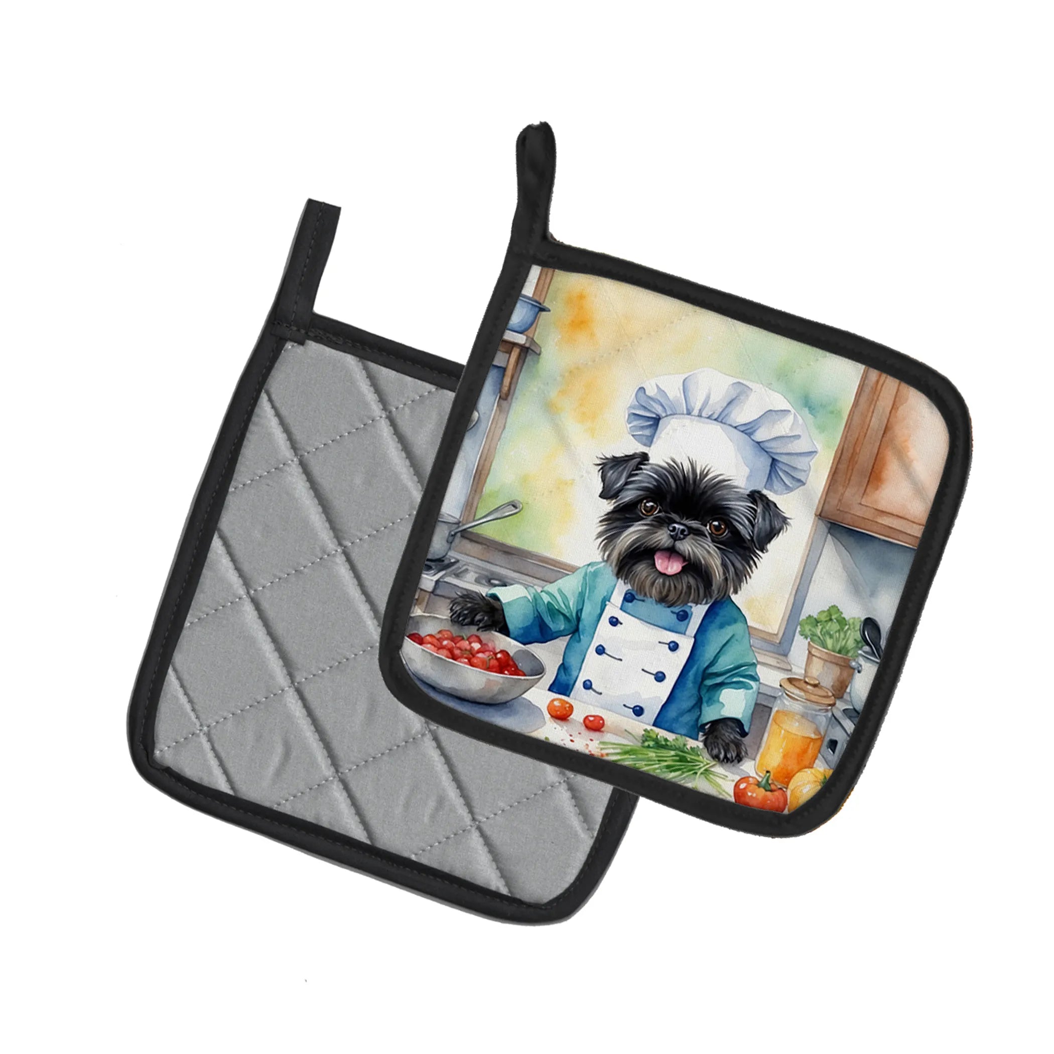 The Dog Chef Pair of Pot Holders - Size: 7.5HX7.5W | Pack Of: 1 | Collection name: The dog chef