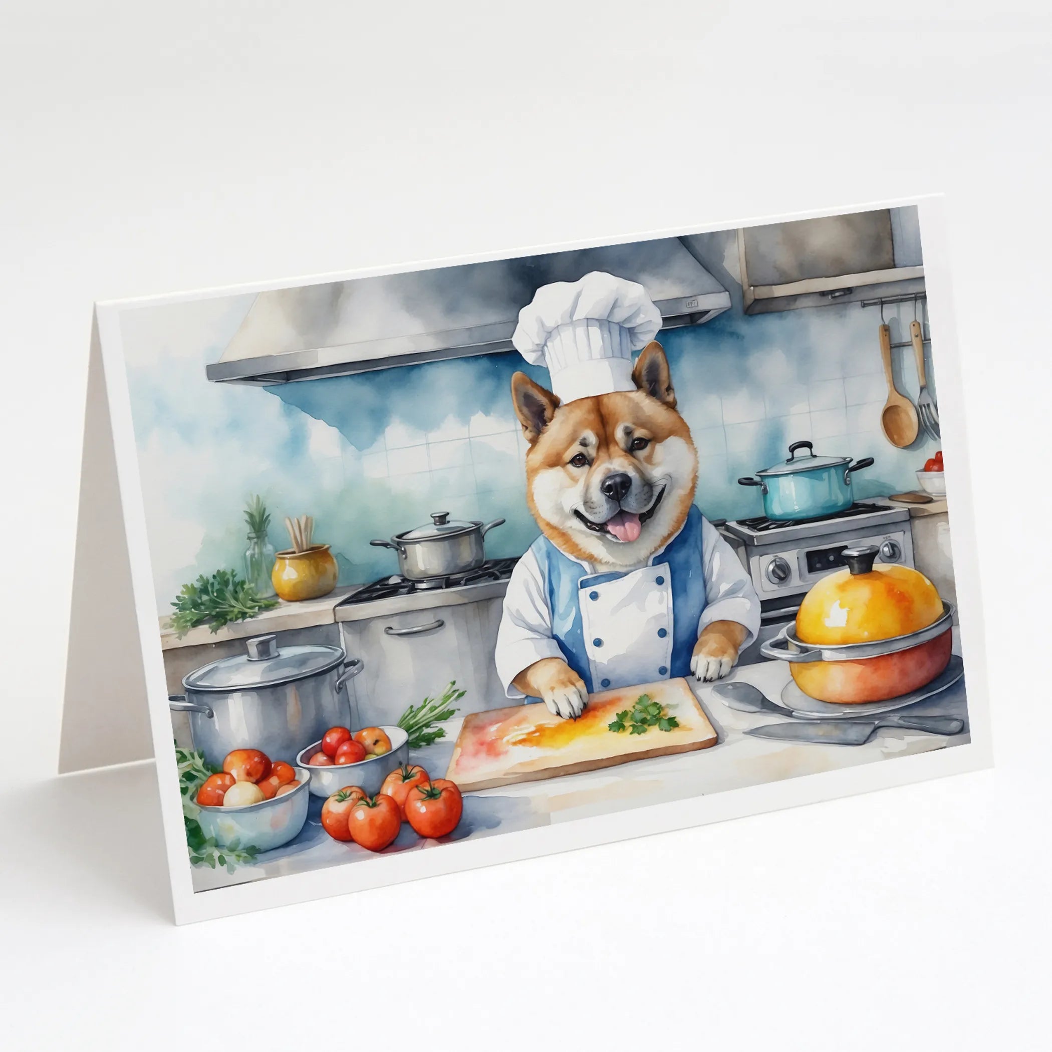 The Dog Chef Greeting Cards  - Size: 5X7 | Pack Of: 8 | Collection name: The dog chef