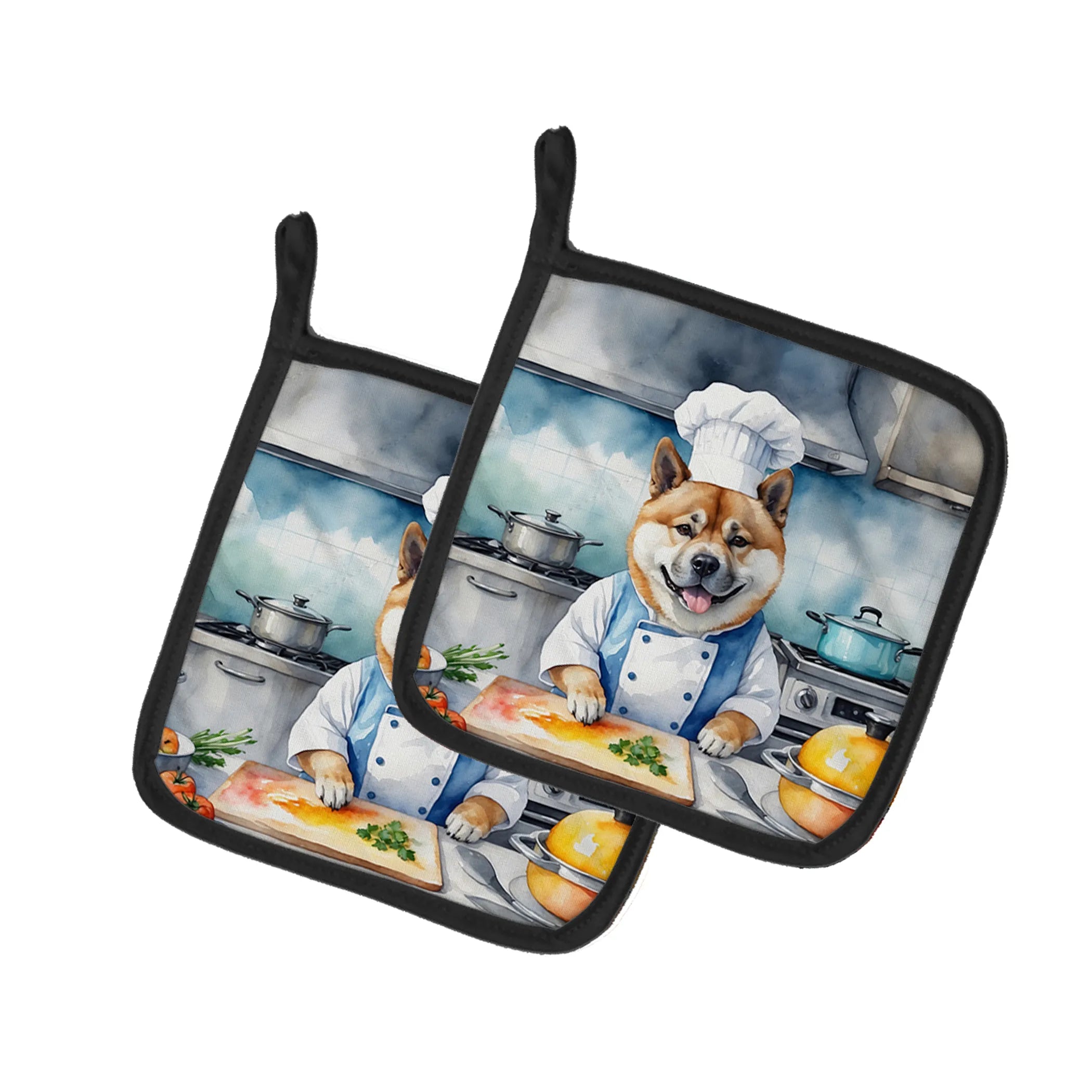 The Dog Chef Pair of Pot Holders - Size: 7.5HX7.5W | Pack Of: 1 | Collection name: The dog chef