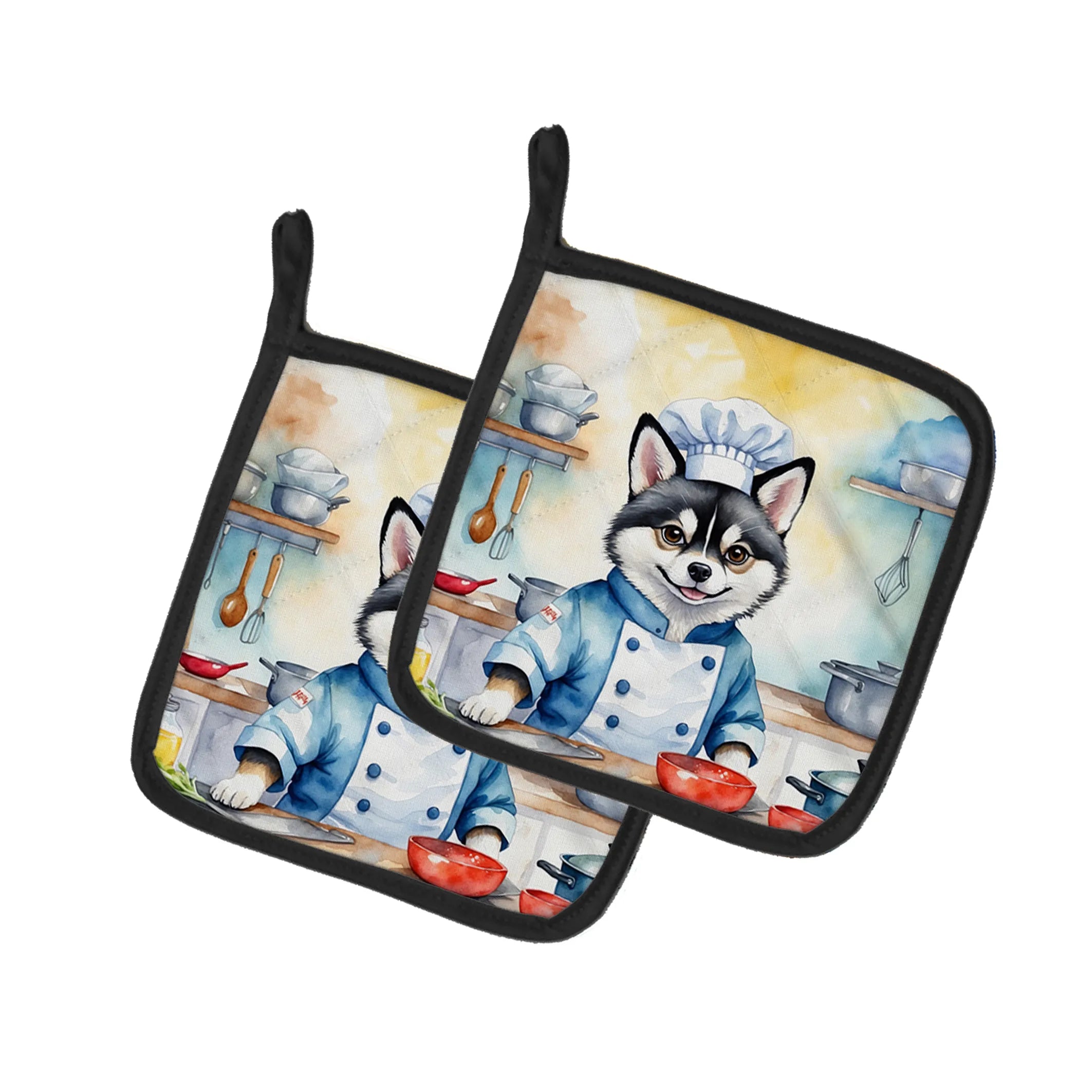 The Dog Chef Pair of Pot Holders - Size: 7.5HX7.5W | Pack Of: 1 | Collection name: The dog chef