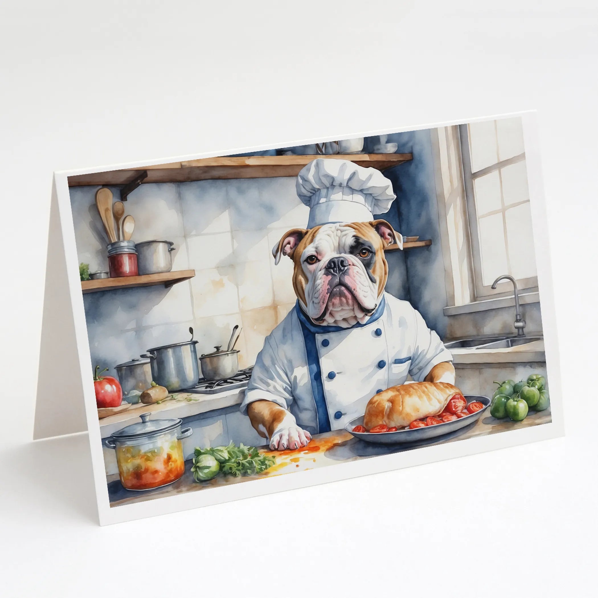 The Dog Chef Greeting Cards  - Size: 5X7 | Pack Of: 8 | Collection name: The dog chef